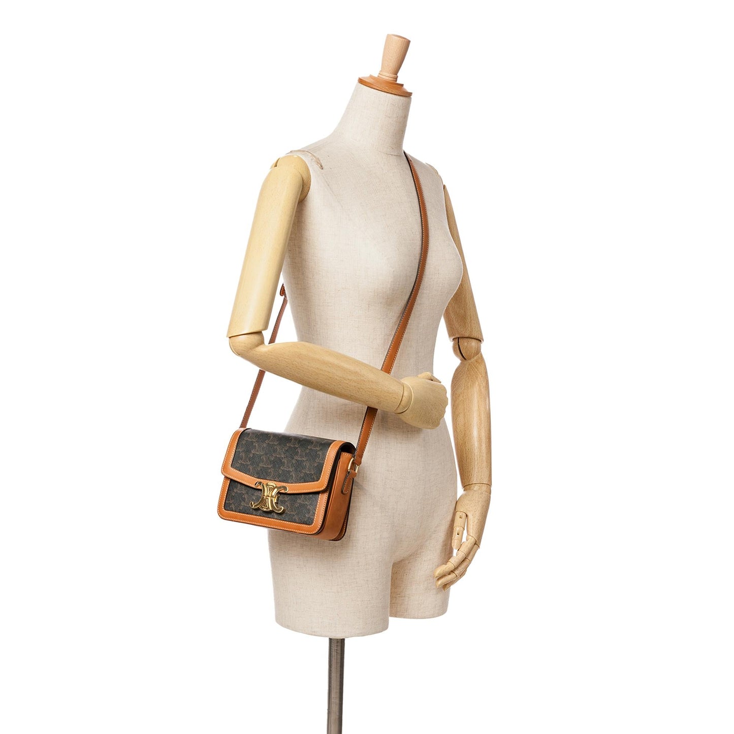 Celine Teen Coated Canvas Triomphe Crossbody