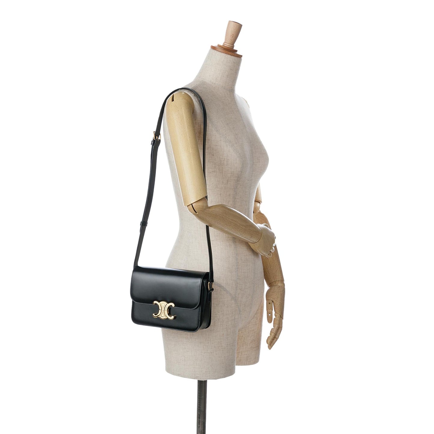 Celine Teen Shiny Calfskin Triomphe Crossbody (SHG-wclCE3)