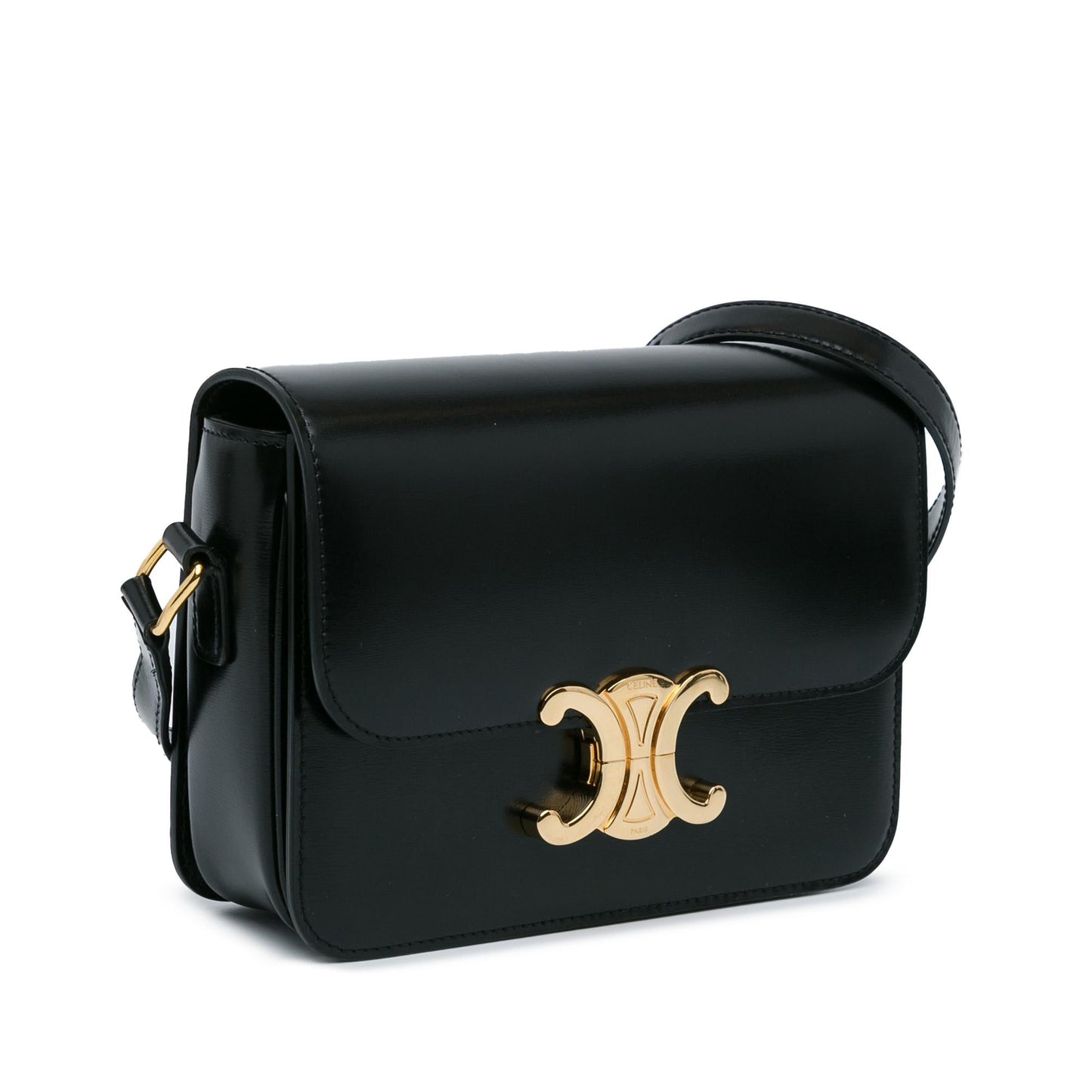 Celine Teen Shiny Calfskin Triomphe Crossbody (SHG-wclCE3)
