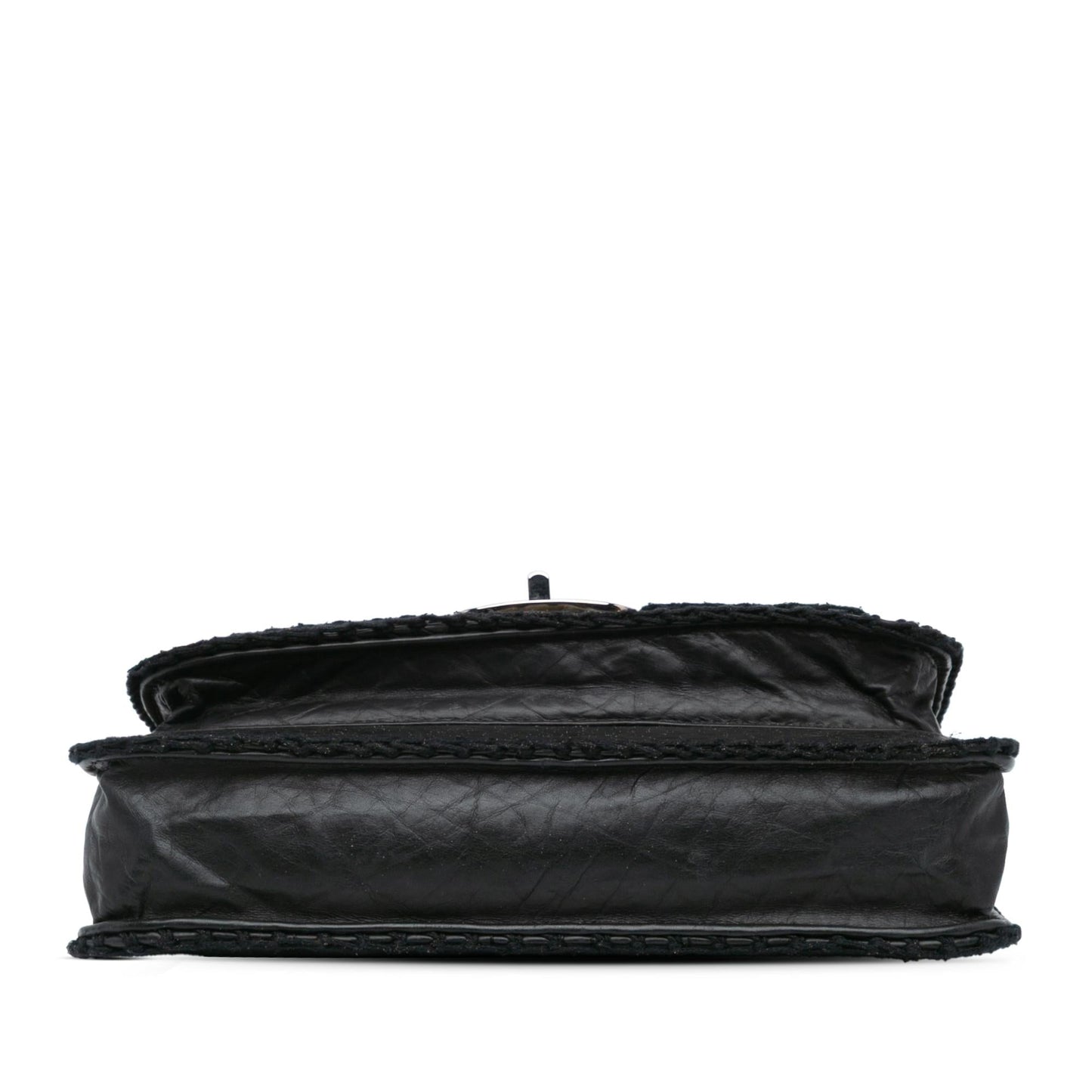 Chanel Aged Calfskin Whipstitch Chocolate Bar Mademoiselle Flap
