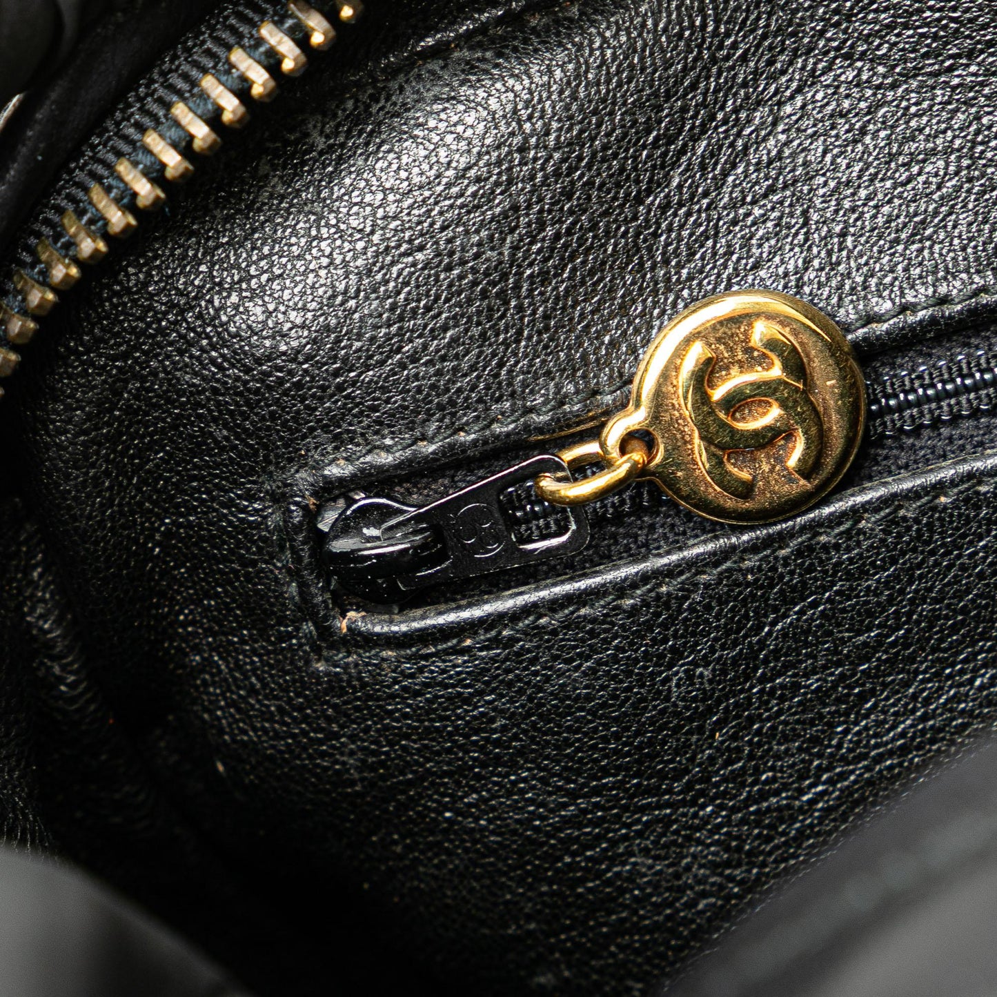 Chanel CC Chevron Quilted Lambskin Tassel Camera Case