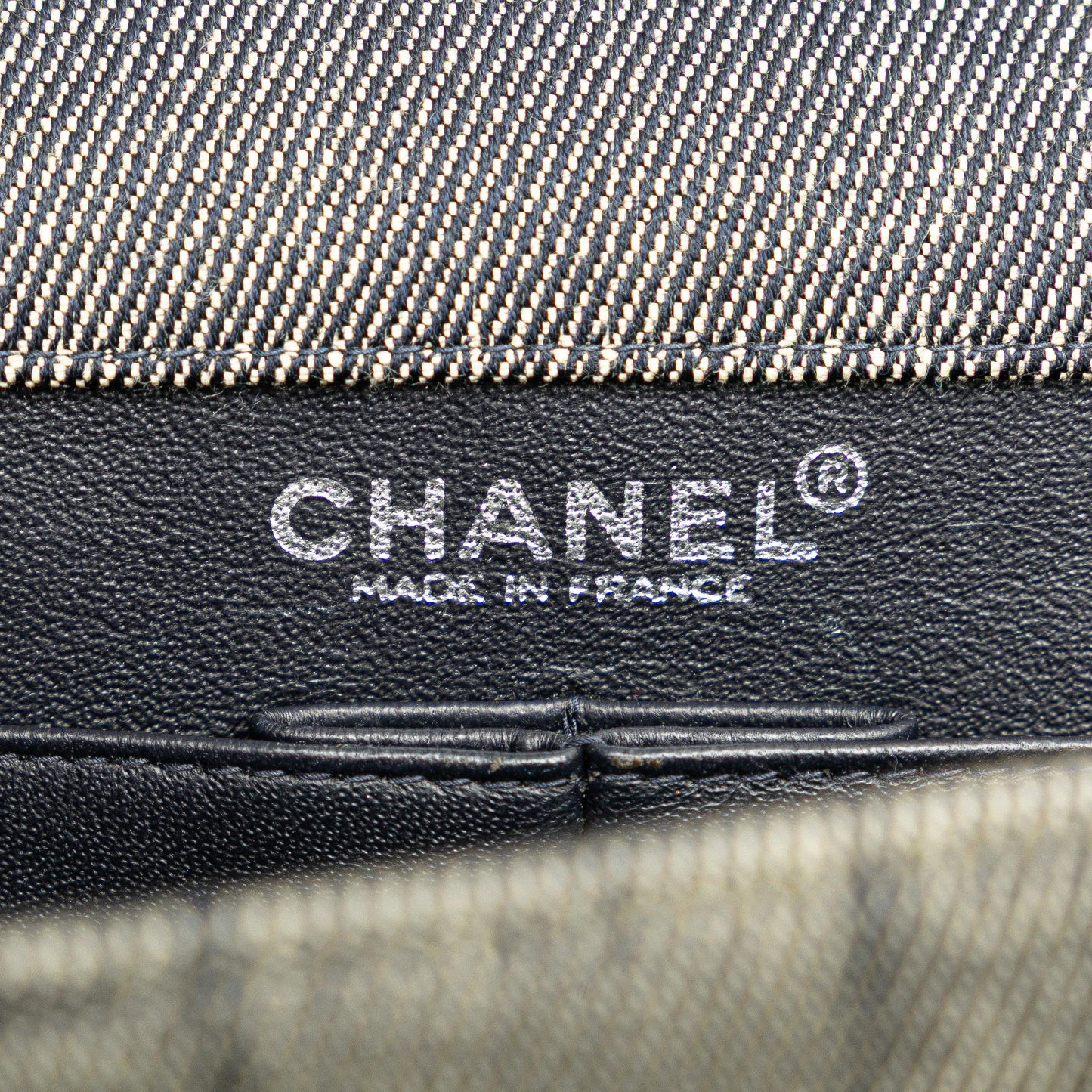 Chanel CC Choco Bar Denim Chain Flap