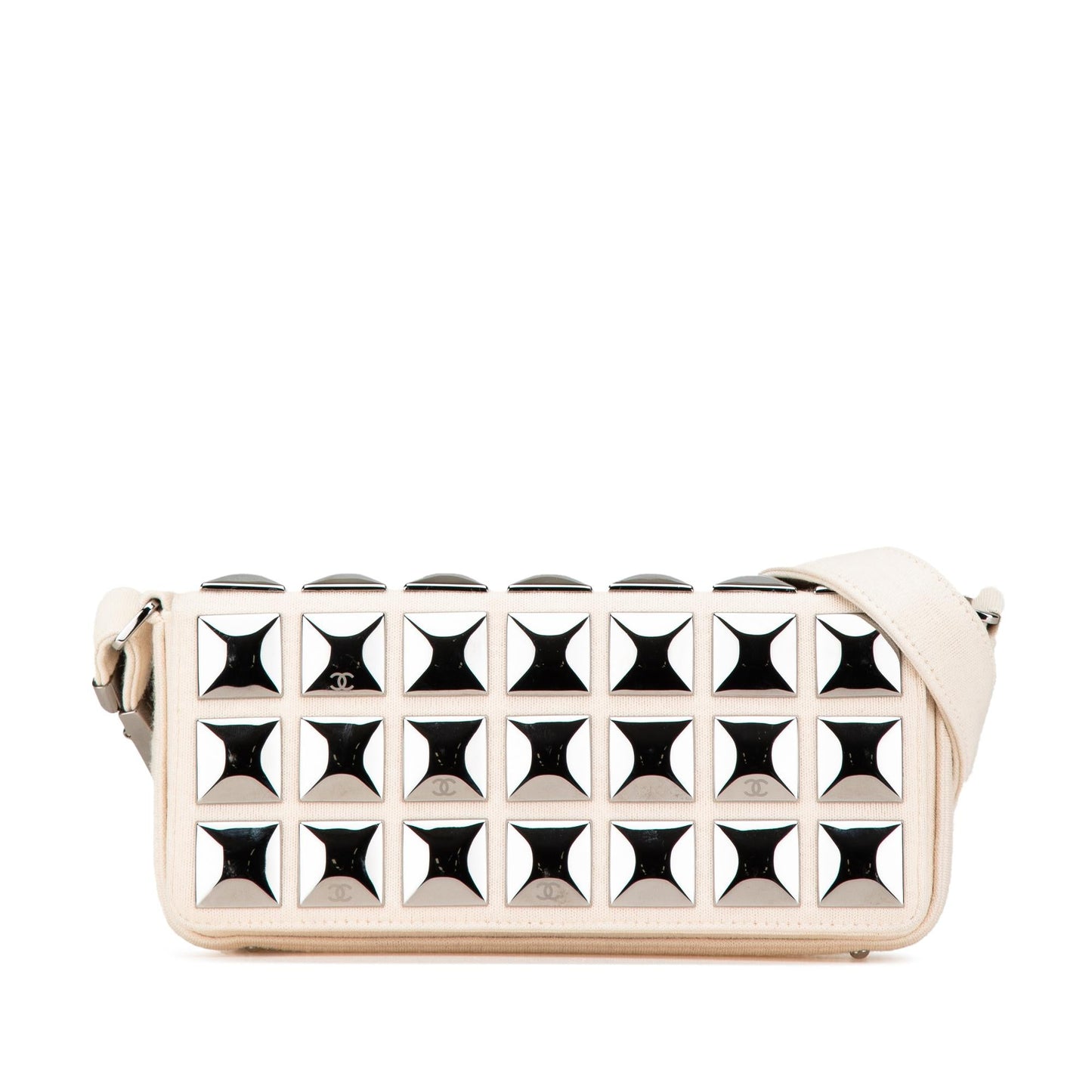 Chanel CC Jersey Pyramid Stud Flap