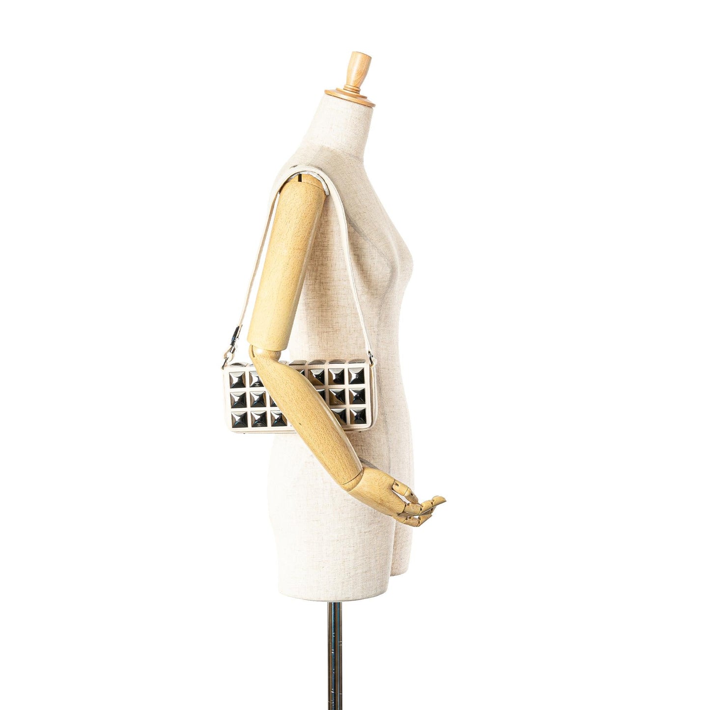 Chanel CC Jersey Pyramid Stud Flap