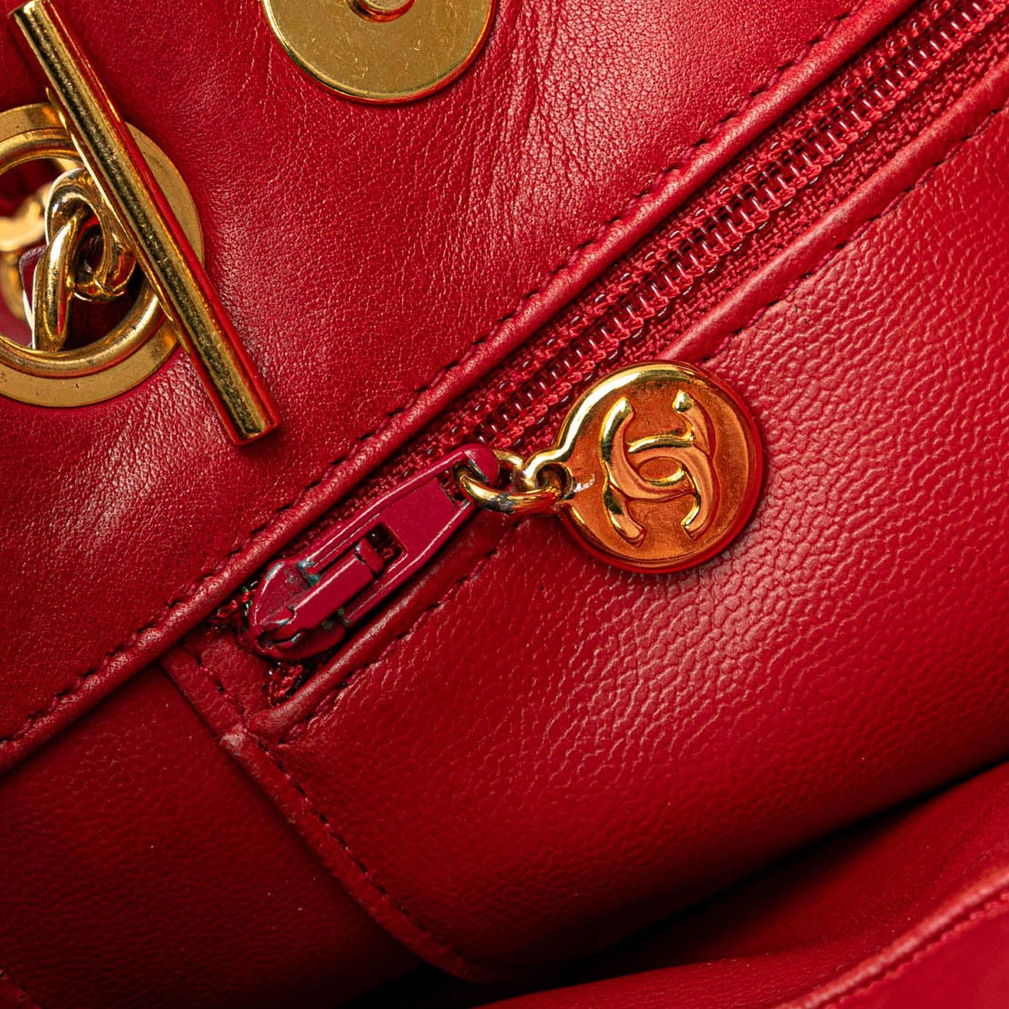 Chanel CC Lambskin Chain Tote