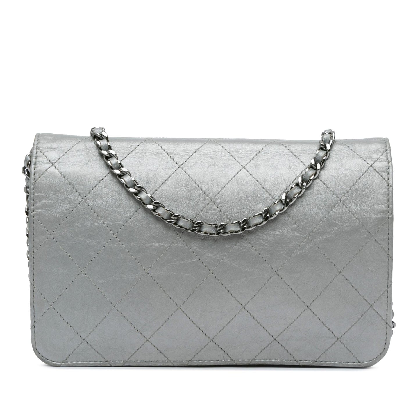 Chanel CC Quilted Aged Calfskin Wallet On Chain (SHG-x0Wgqd)