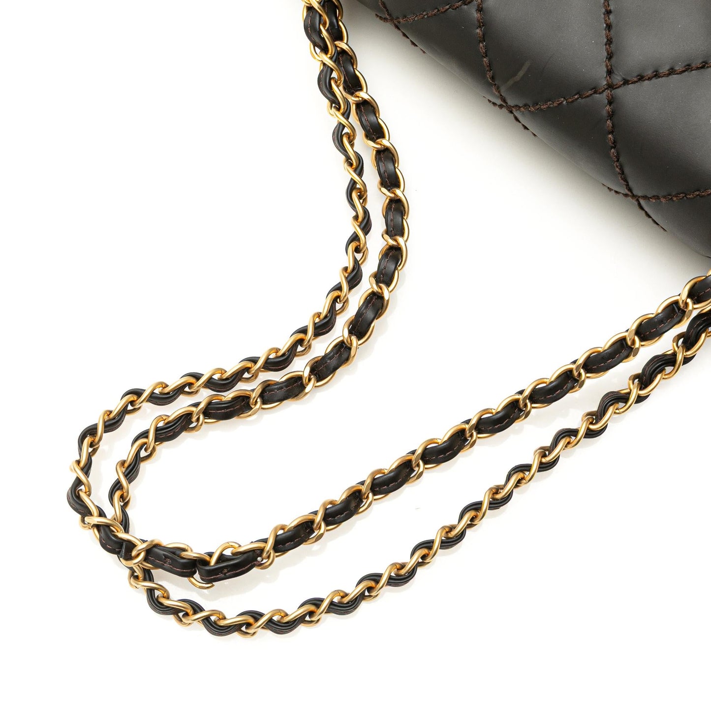 Chanel CC Quilted Calfskin Wild Stitch Flap