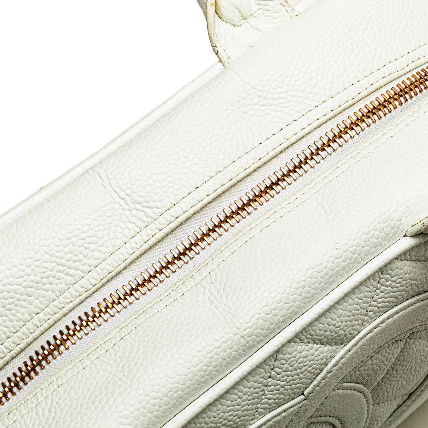 Chanel CC Quilted Caviar Bowling Bag