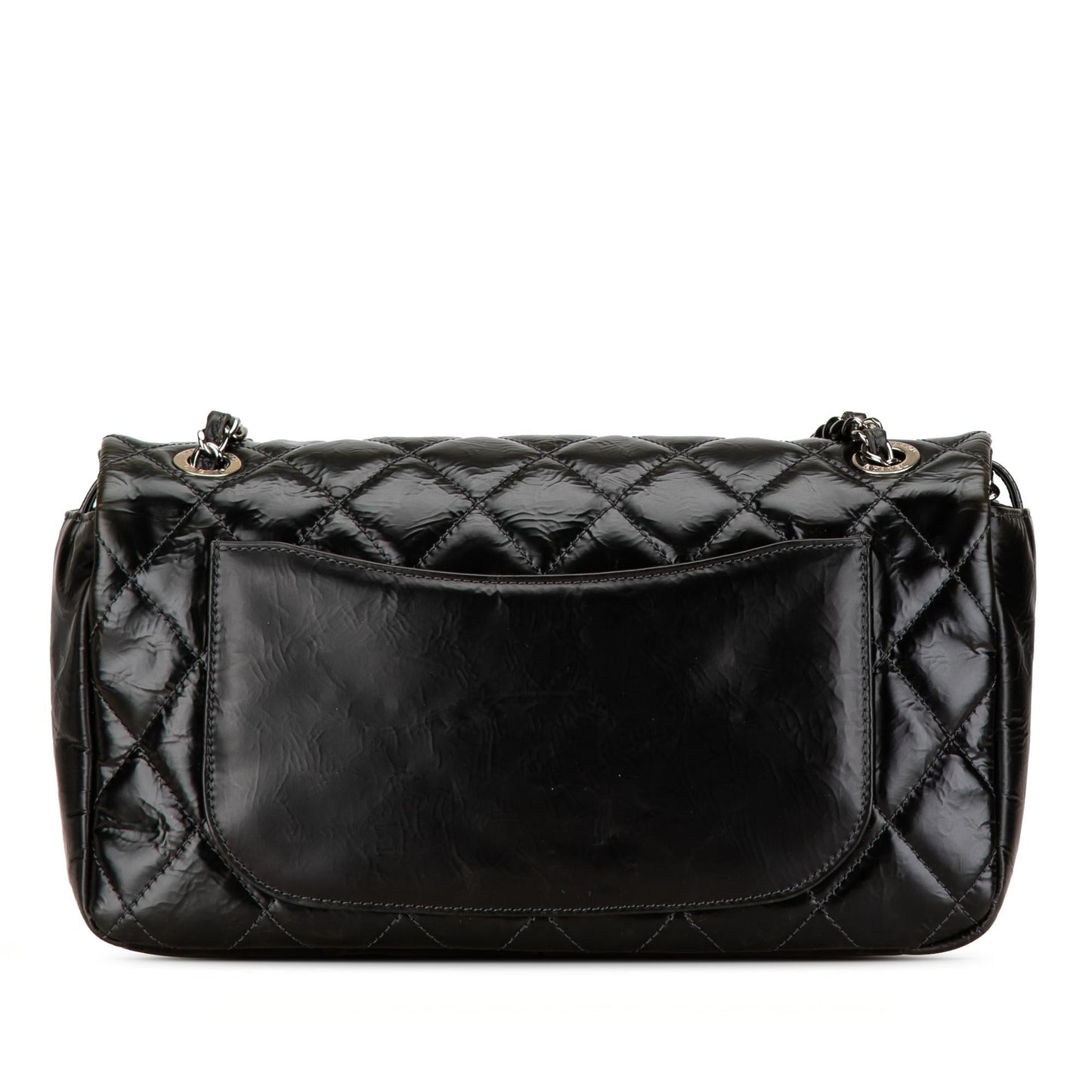 Chanel CC Quilted Glazed Calfskin Flap (SHG-16f7wX)