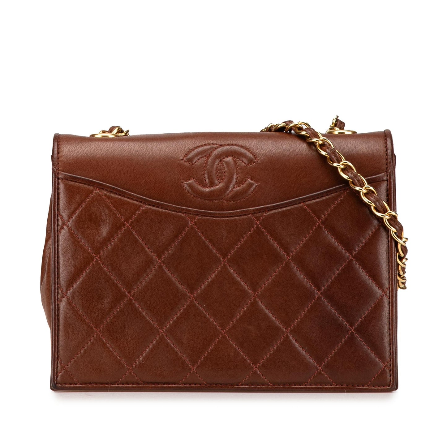 Chanel CC Quilted Lambskin Full Flap Crossbody