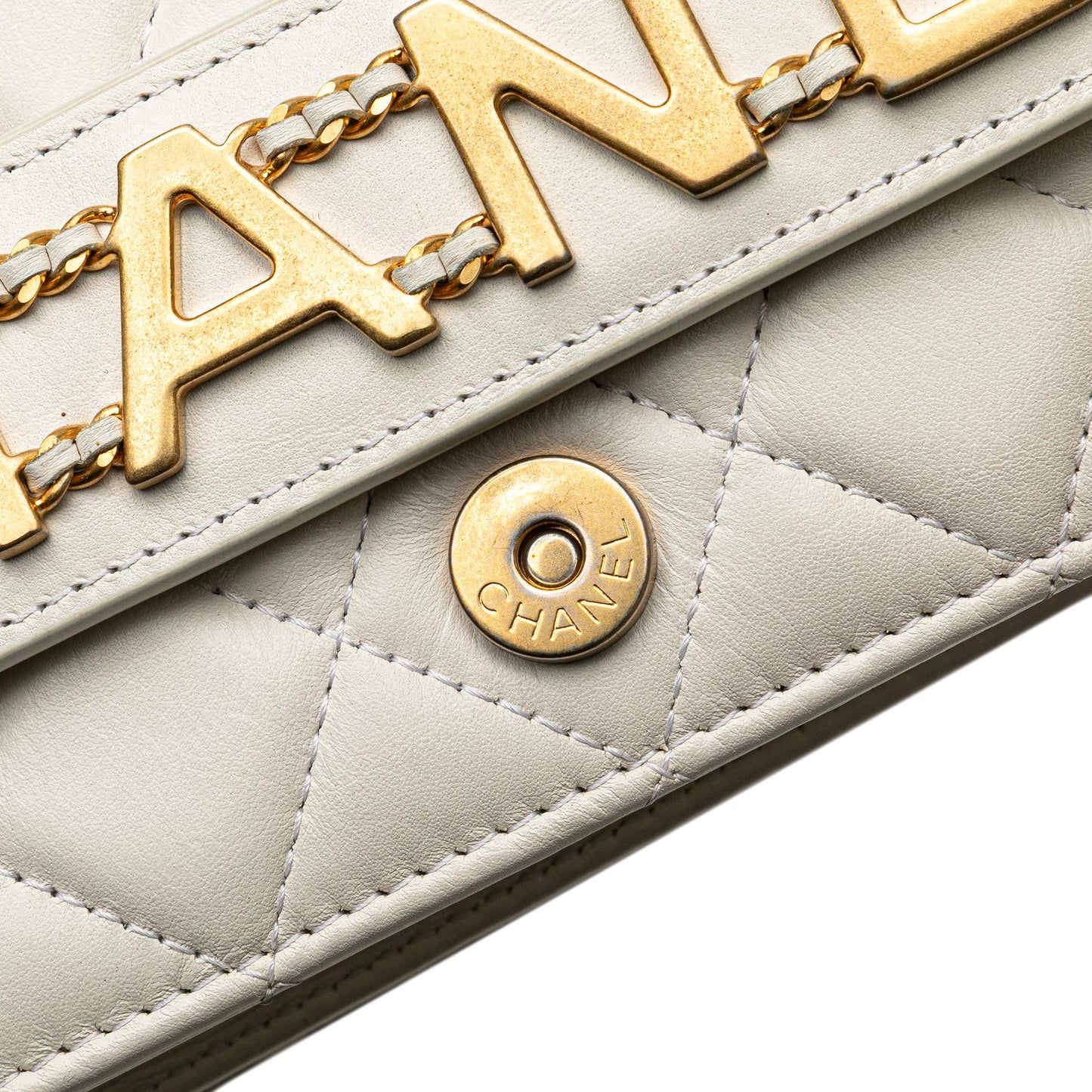 Chanel Calfskin Enchained Flap Wallet on Chain