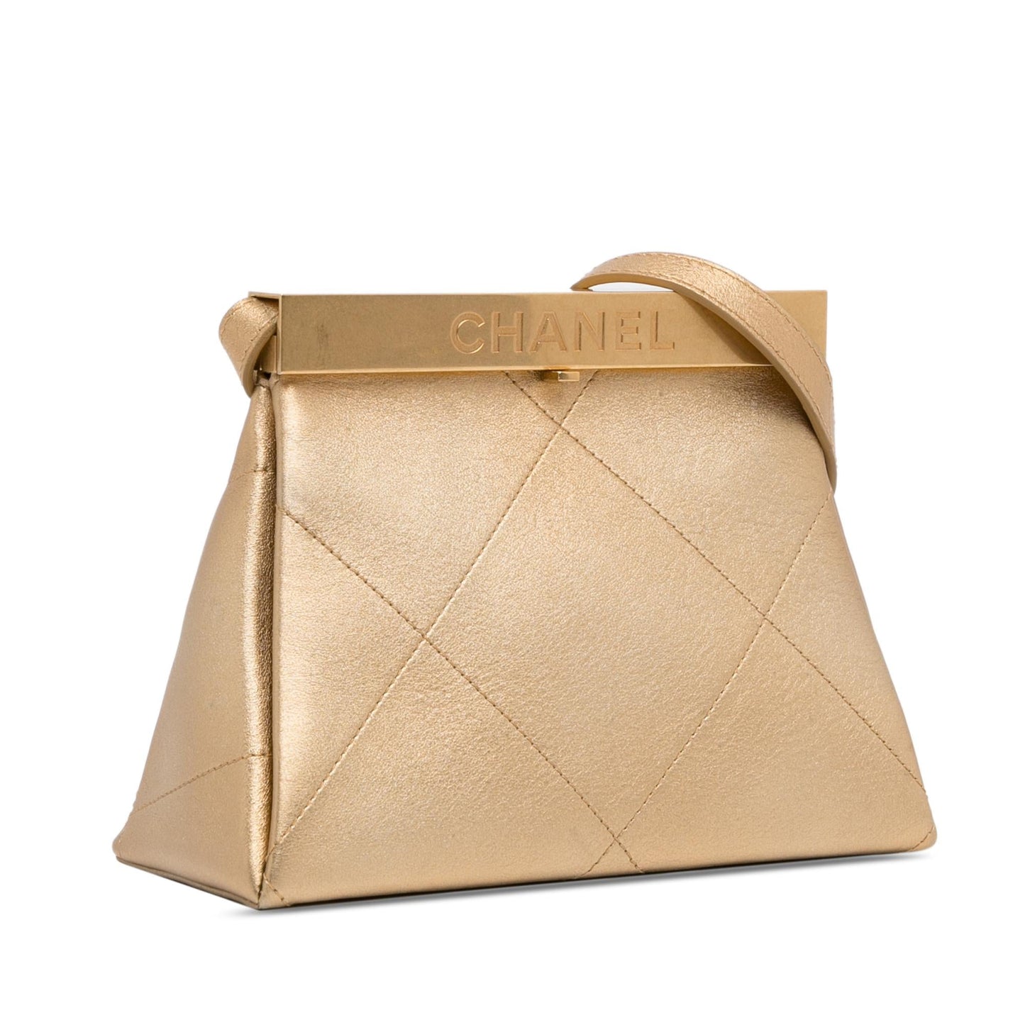 Chanel Calfskin Kiss Lock Frame Bag (SHG-Fxs2qA)