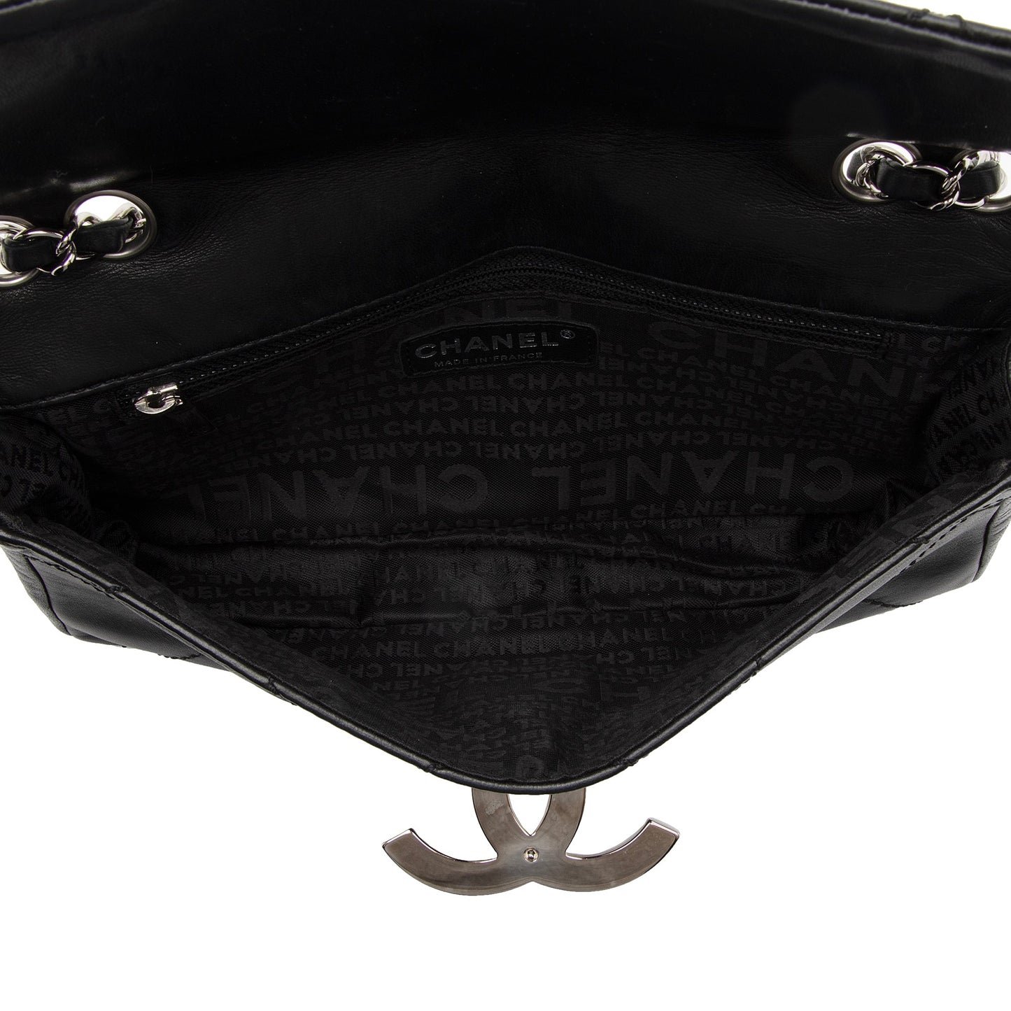 Chanel Calfskin Oversized Quilted CC Small Flap Bag (SHF-FRyV1T)