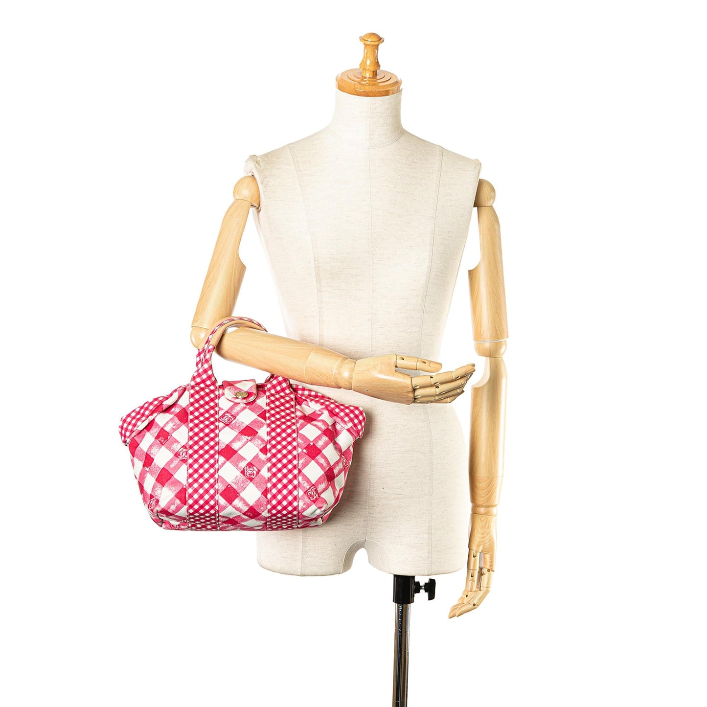 Chanel Canvas Gingham Handbag