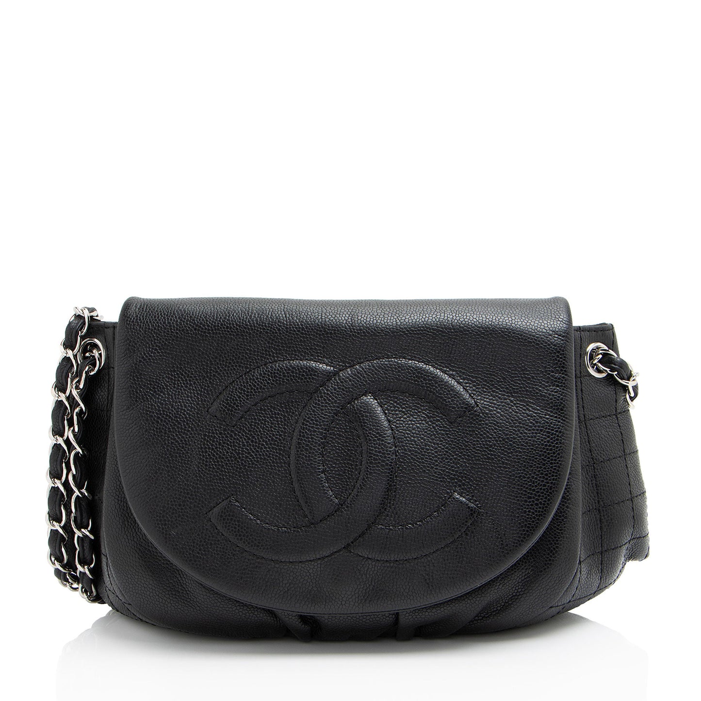 Chanel Caviar Leather Half Moon Shoulder Bag