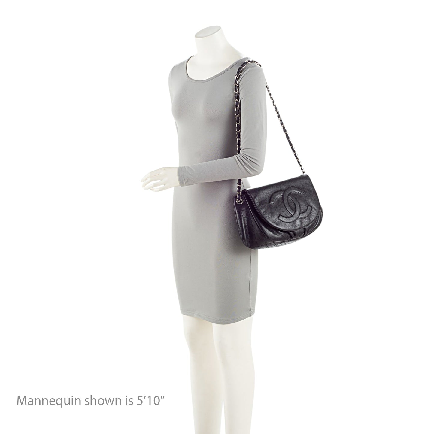 Chanel Caviar Leather Half Moon Shoulder Bag