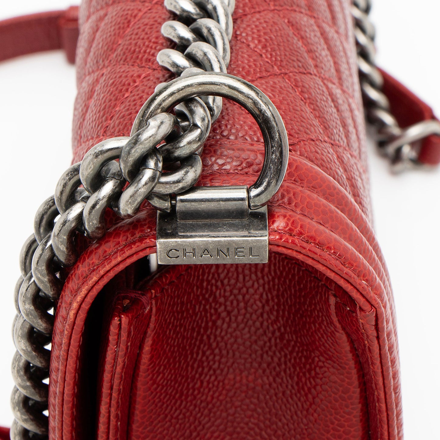Chanel Caviar Leather New Medium Boy Bag