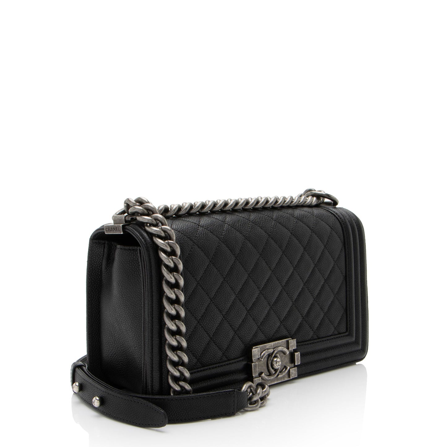 Chanel Caviar Leather Old Medium Boy Bag