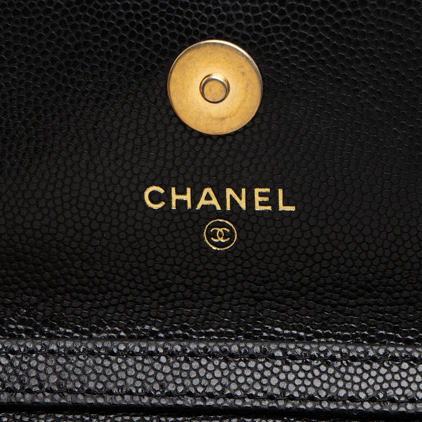 Chanel Caviar Leather Twist You Buttons Chain Belt Bag