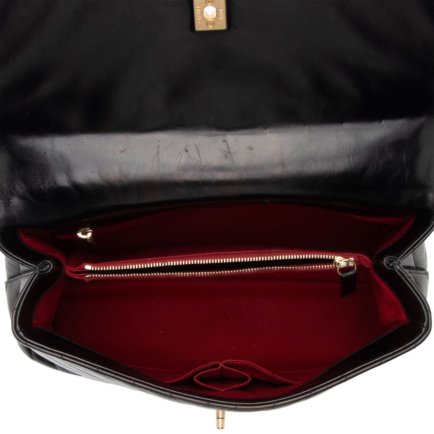 Chanel Chevron Calfskin Coco Top Handle Medium Flap Bag (SHF-ZMgzVP)