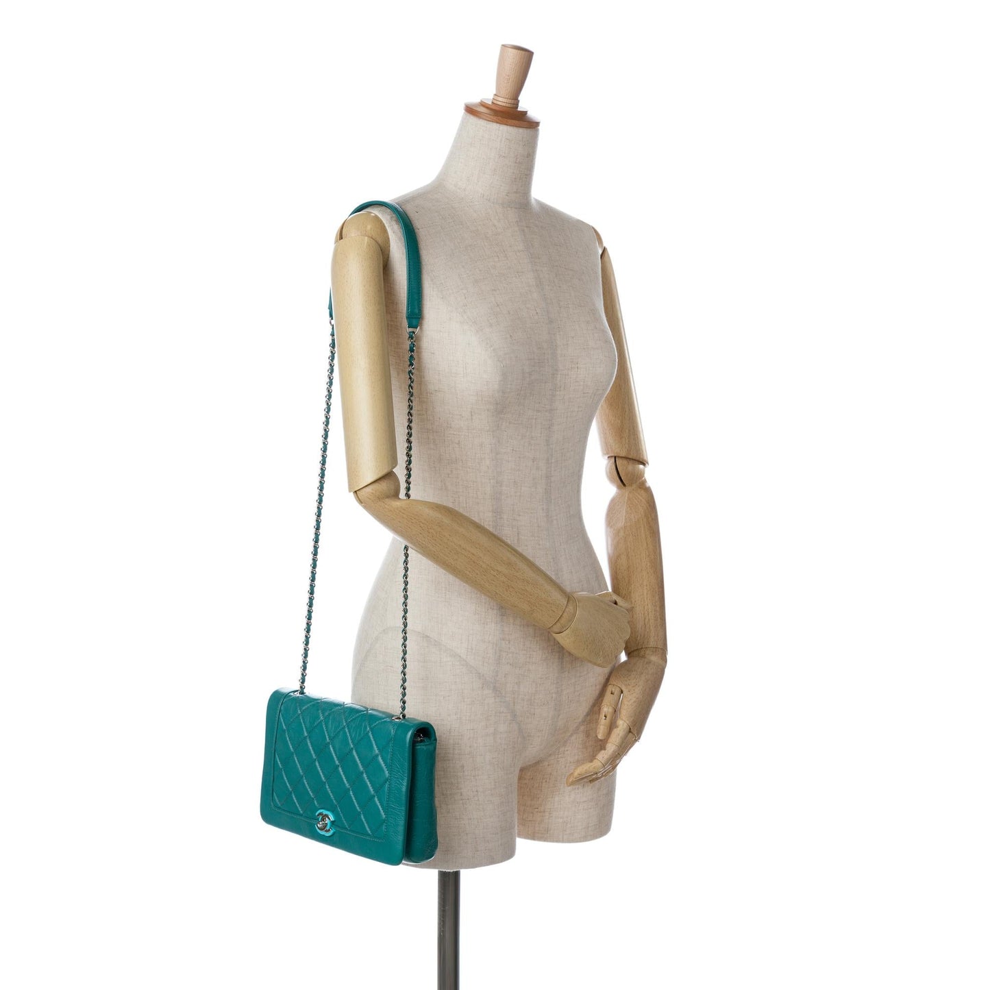 Chanel Crumpled Calfskin Bi Quilted Vintage Full Flap (SHG-KJPe6B)