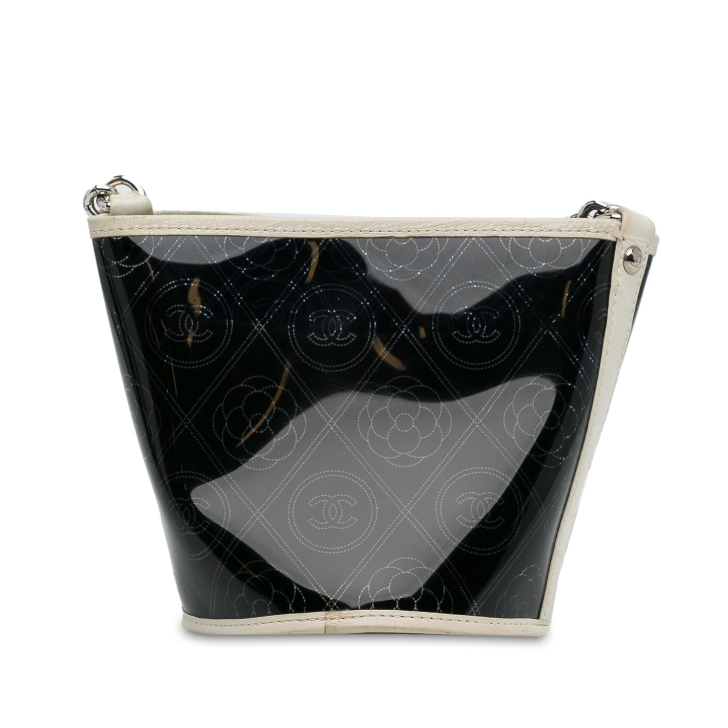 Chanel Crumpled Calfskin PVC Camellia Bucket (SHG-gZFHoM)