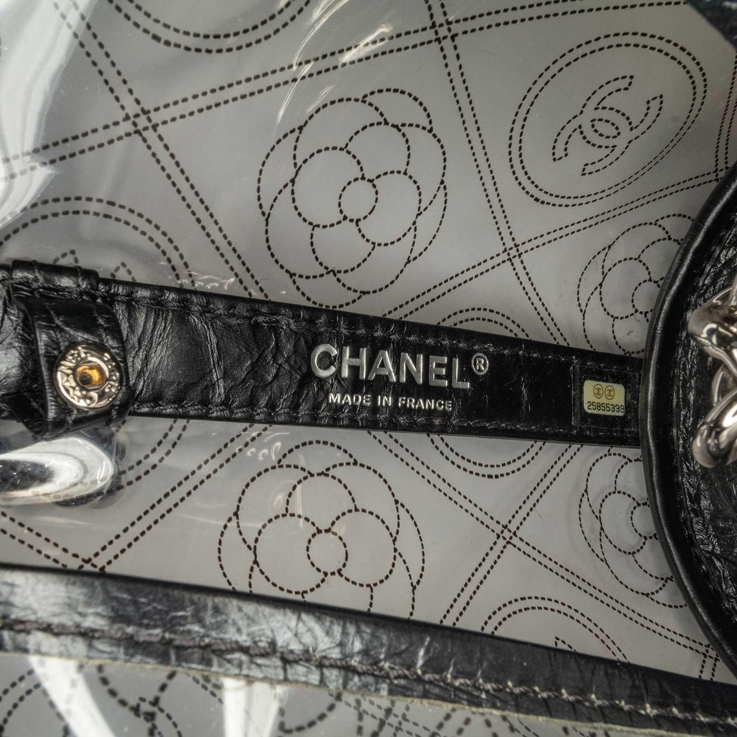 Chanel Crumpled Calfskin PVC Camellia Bucket (SHG-i0Pshh)