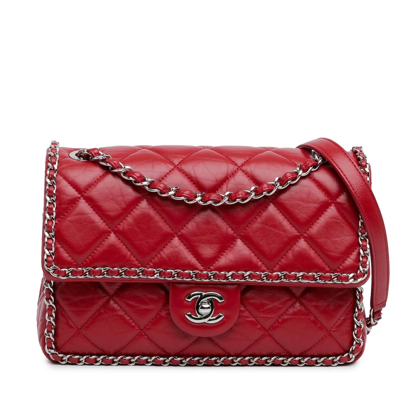 Chanel Crumpled Chain All Over Flap