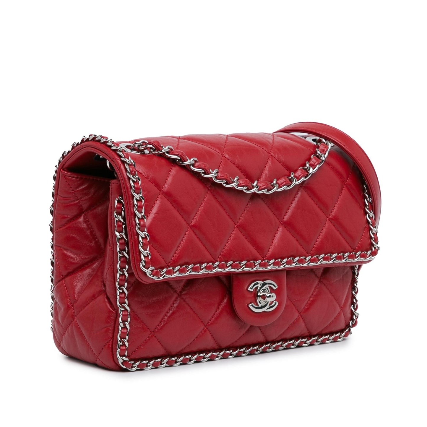 Chanel Crumpled Chain All Over Flap