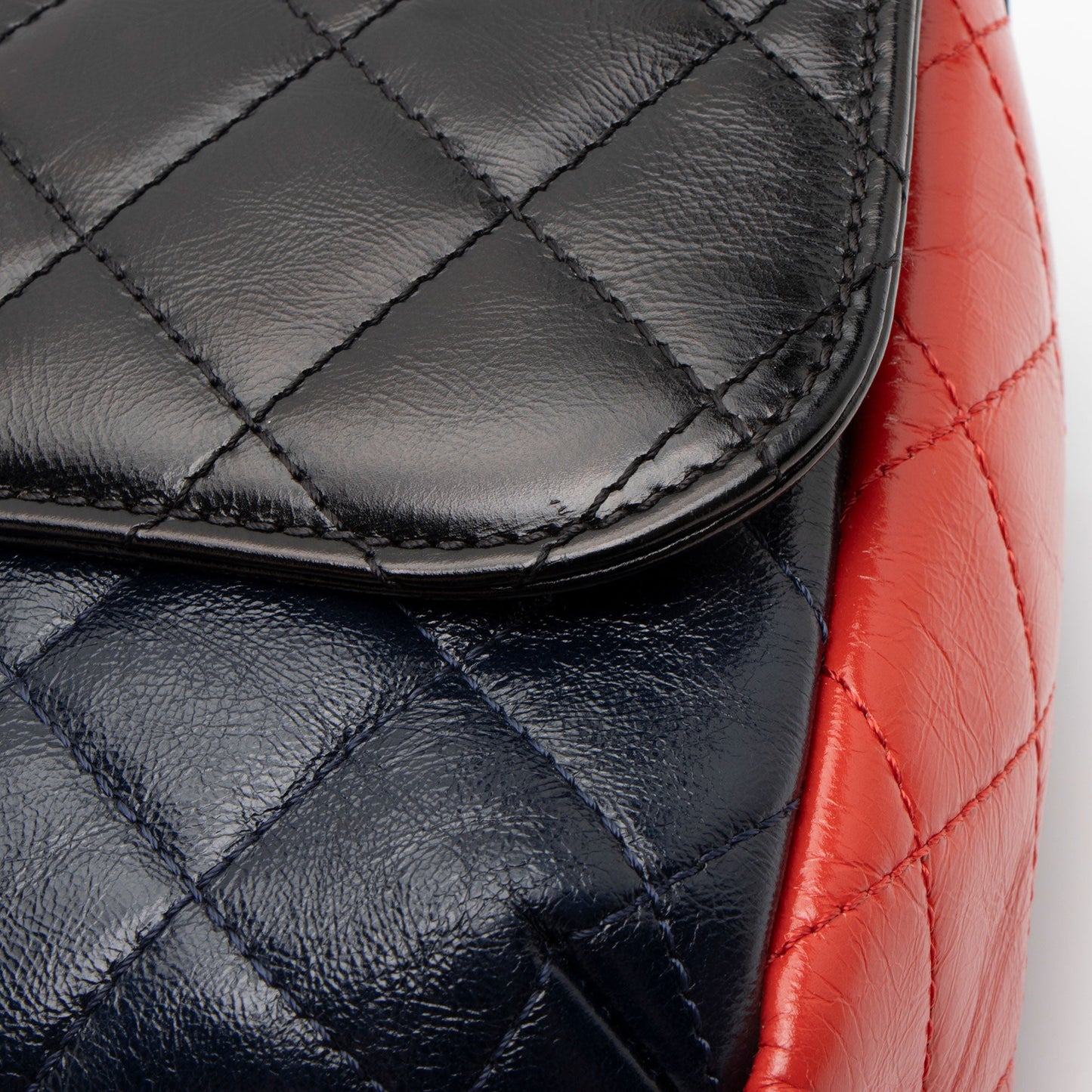 Chanel Glazed Calfskin CC Plate Medium Flap Bag