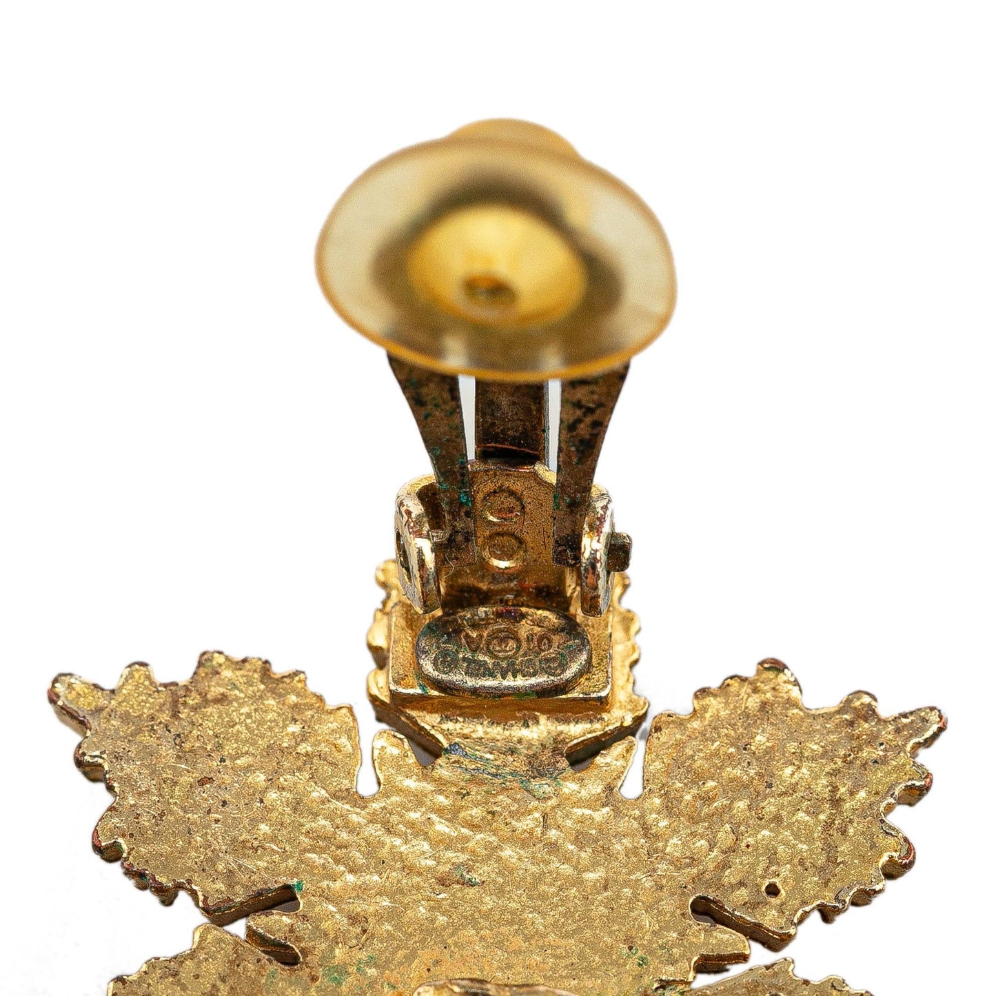 Chanel Gold Plated CC Snowflake Clip On Earrings