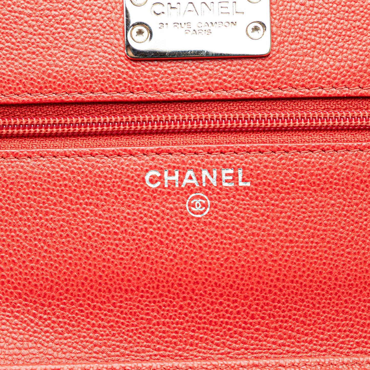 Chanel Grained Calfskin CC Box Wallet On Chain