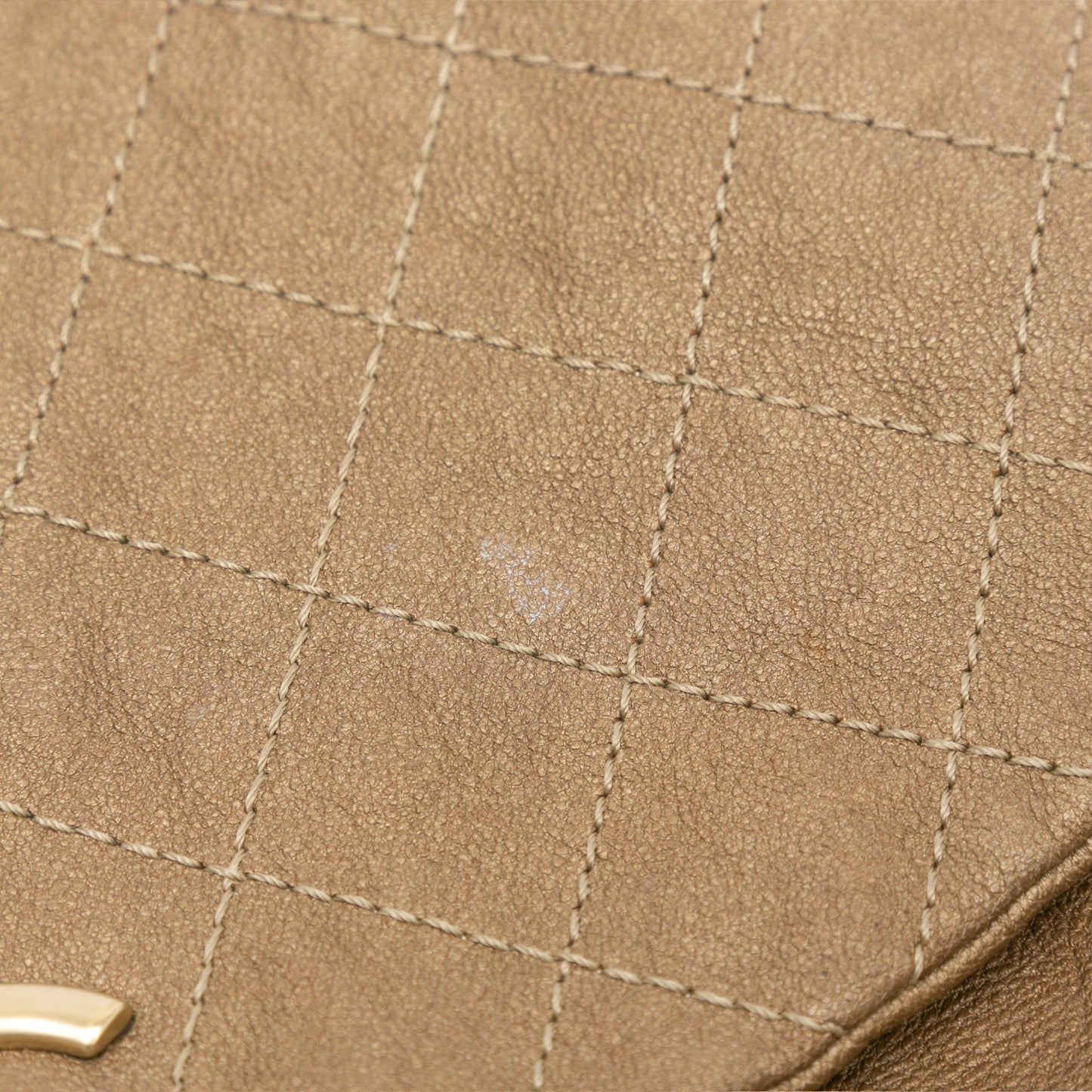 Chanel Grained Metallic Calfskin Trianon Messenger Flap