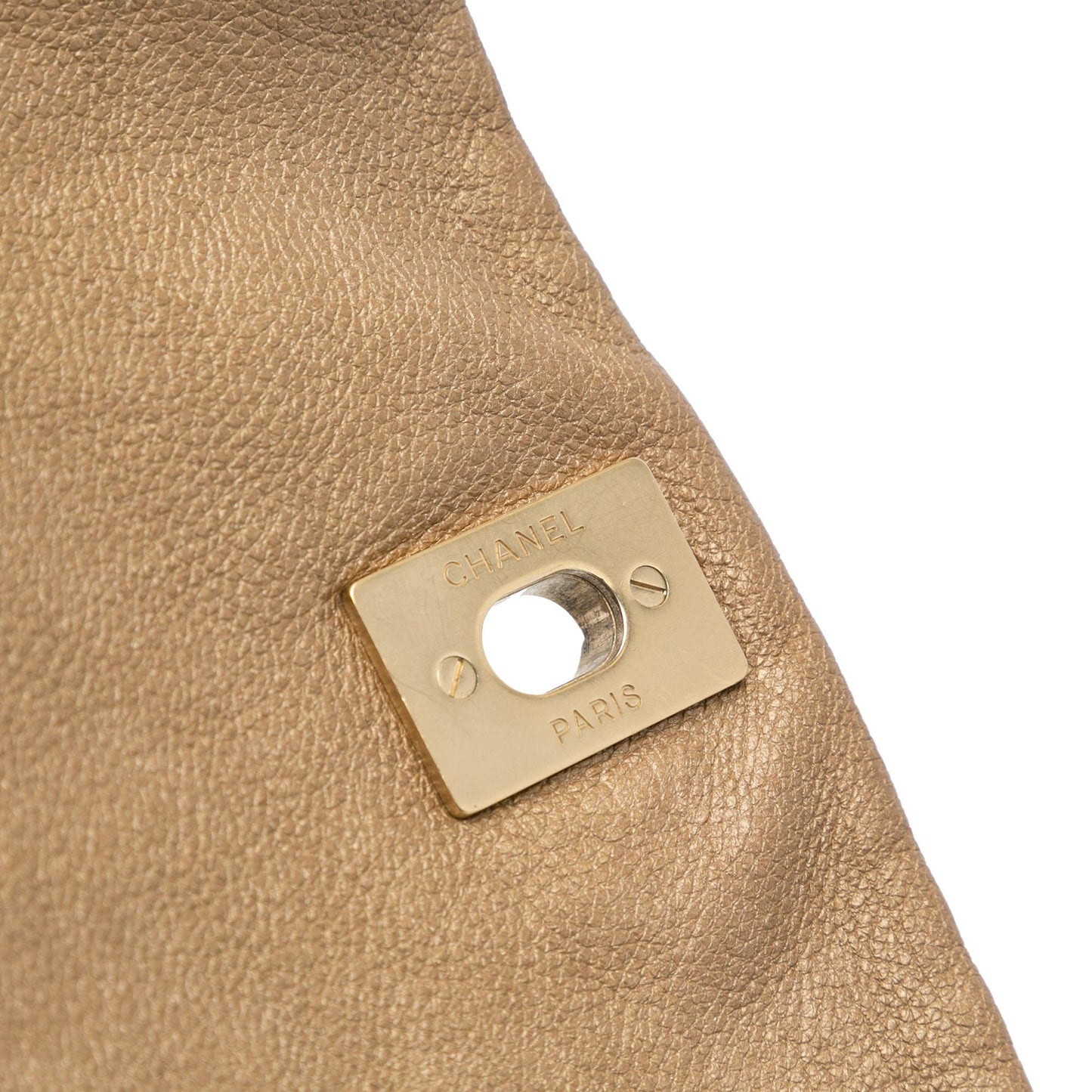 Chanel Grained Metallic Calfskin Trianon Messenger Flap