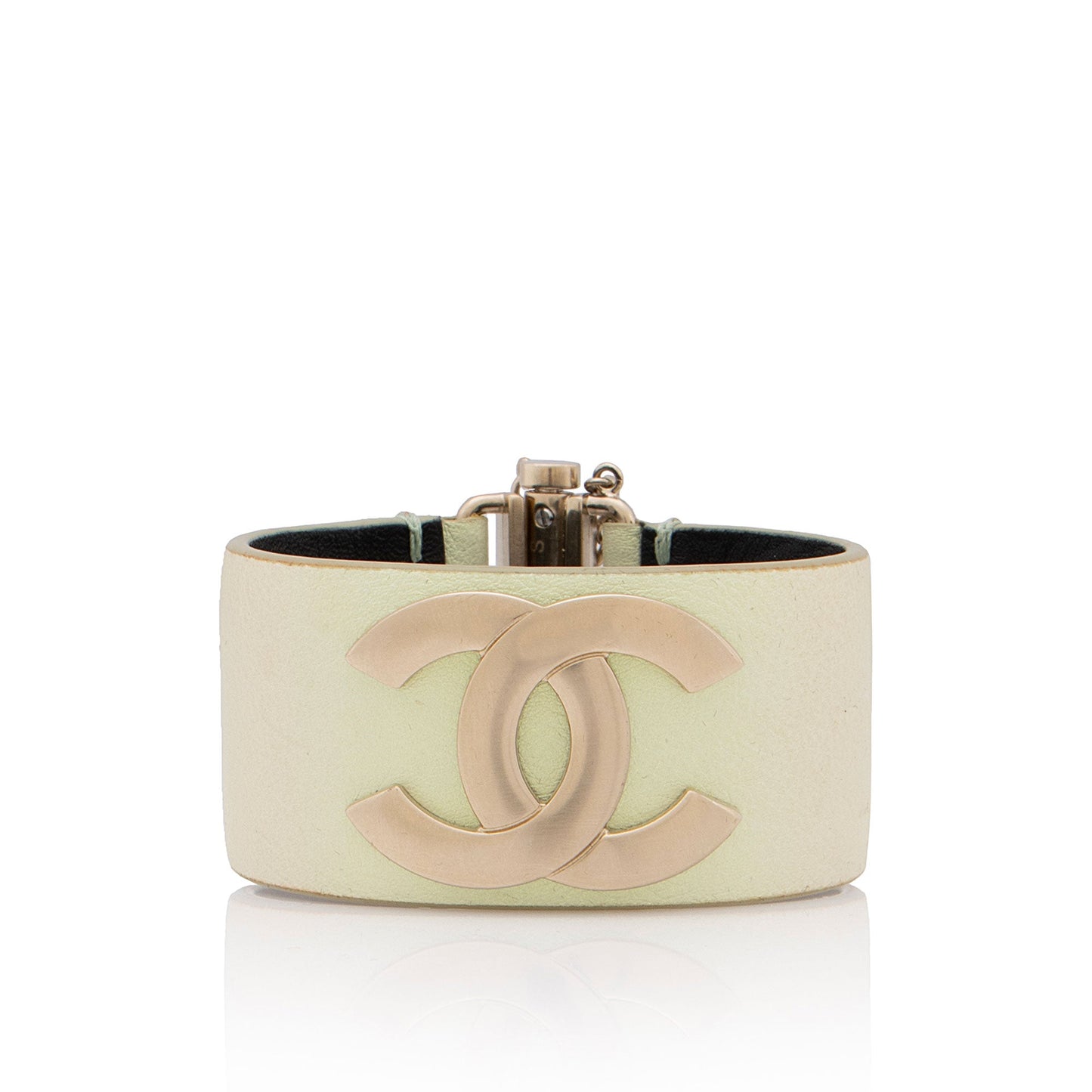 Chanel Iridescent Calfskin CC Hinged Bracelet