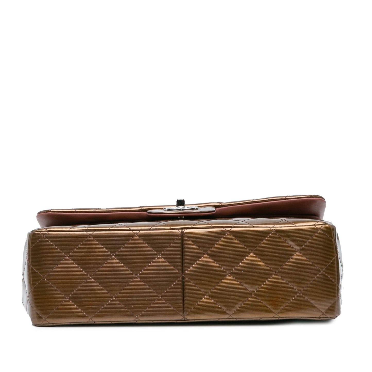 Chanel Jumbo Classic Metallic Patent Double Flap
