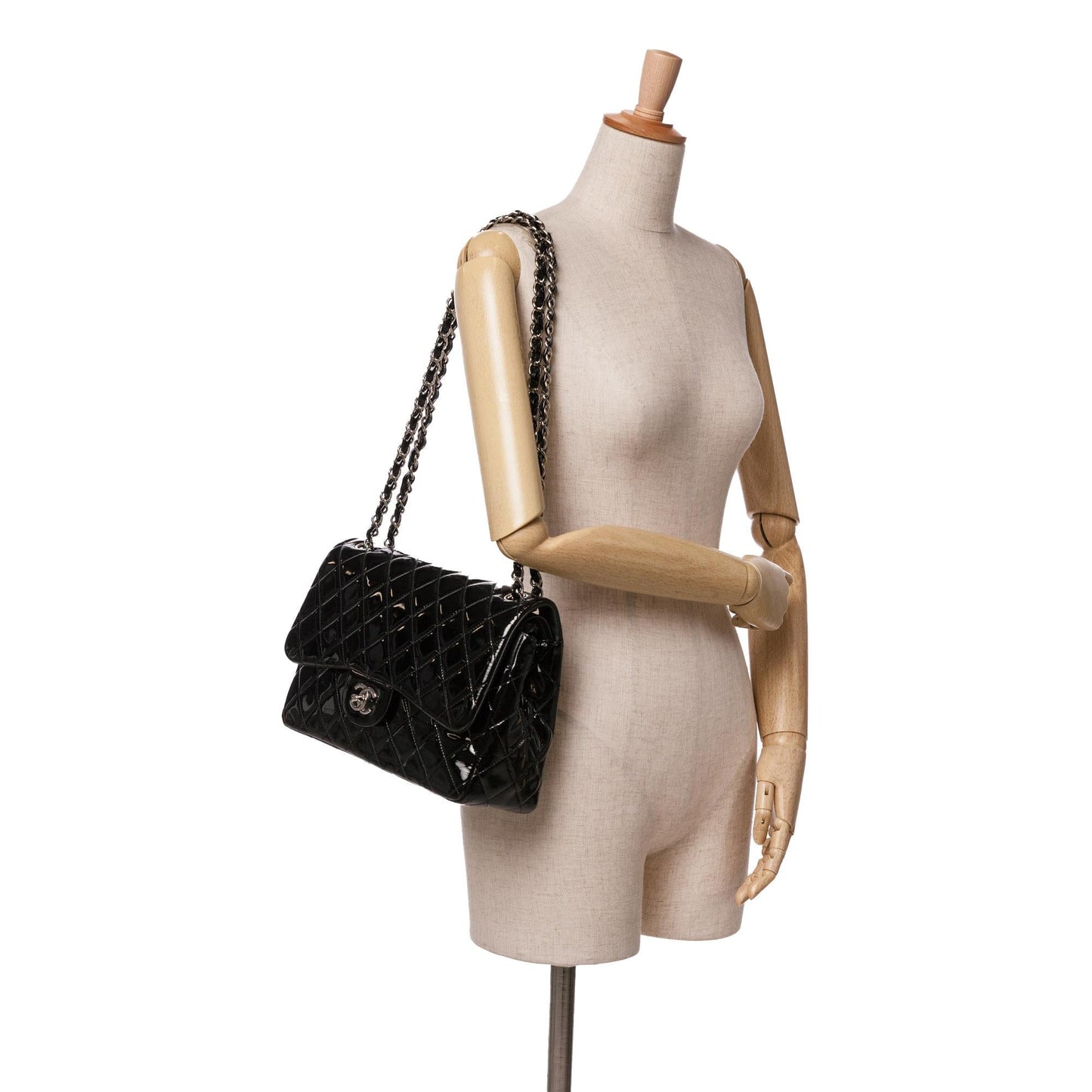 Chanel Jumbo Classic Patent Double Flap