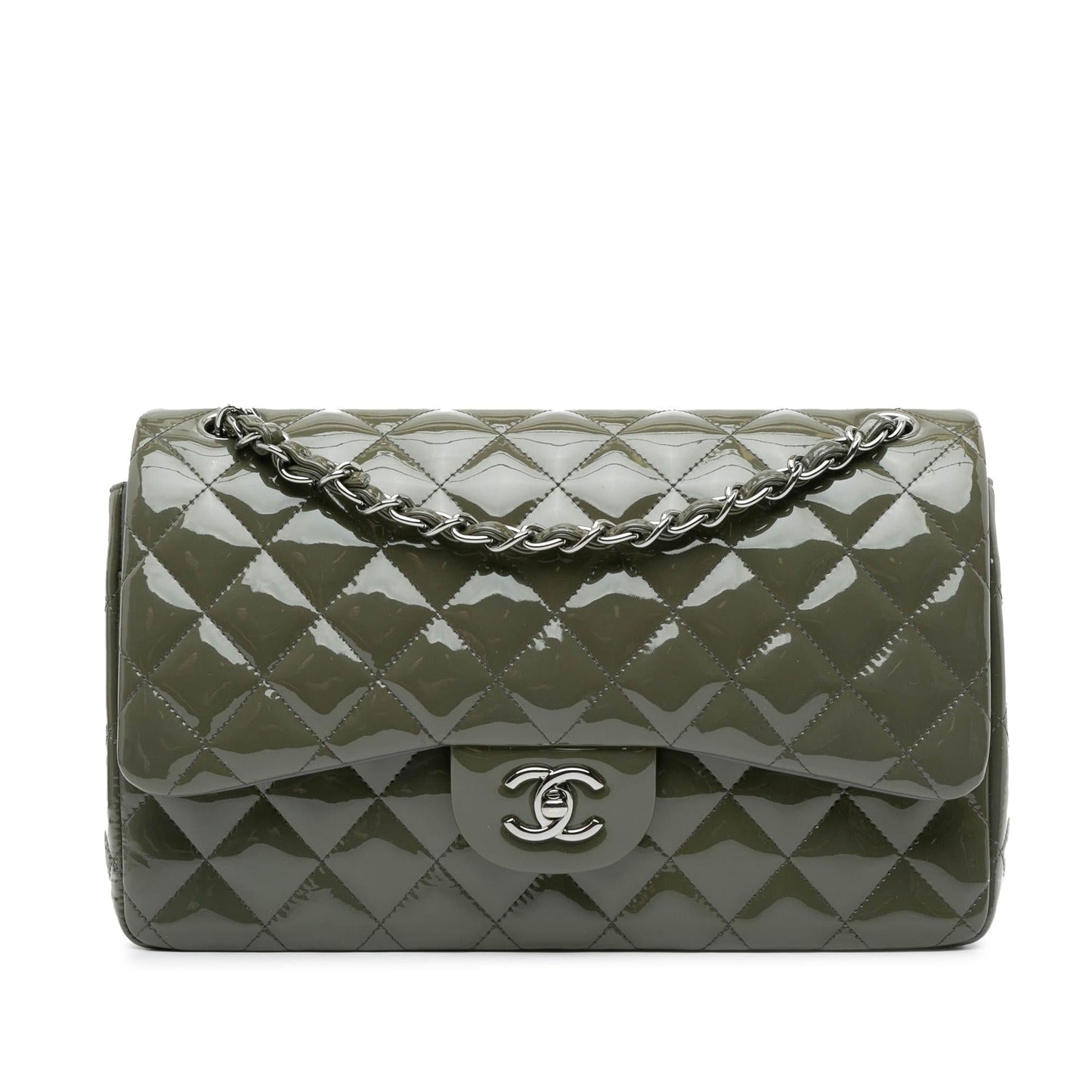 Chanel Jumbo Classic Patent Double Flap