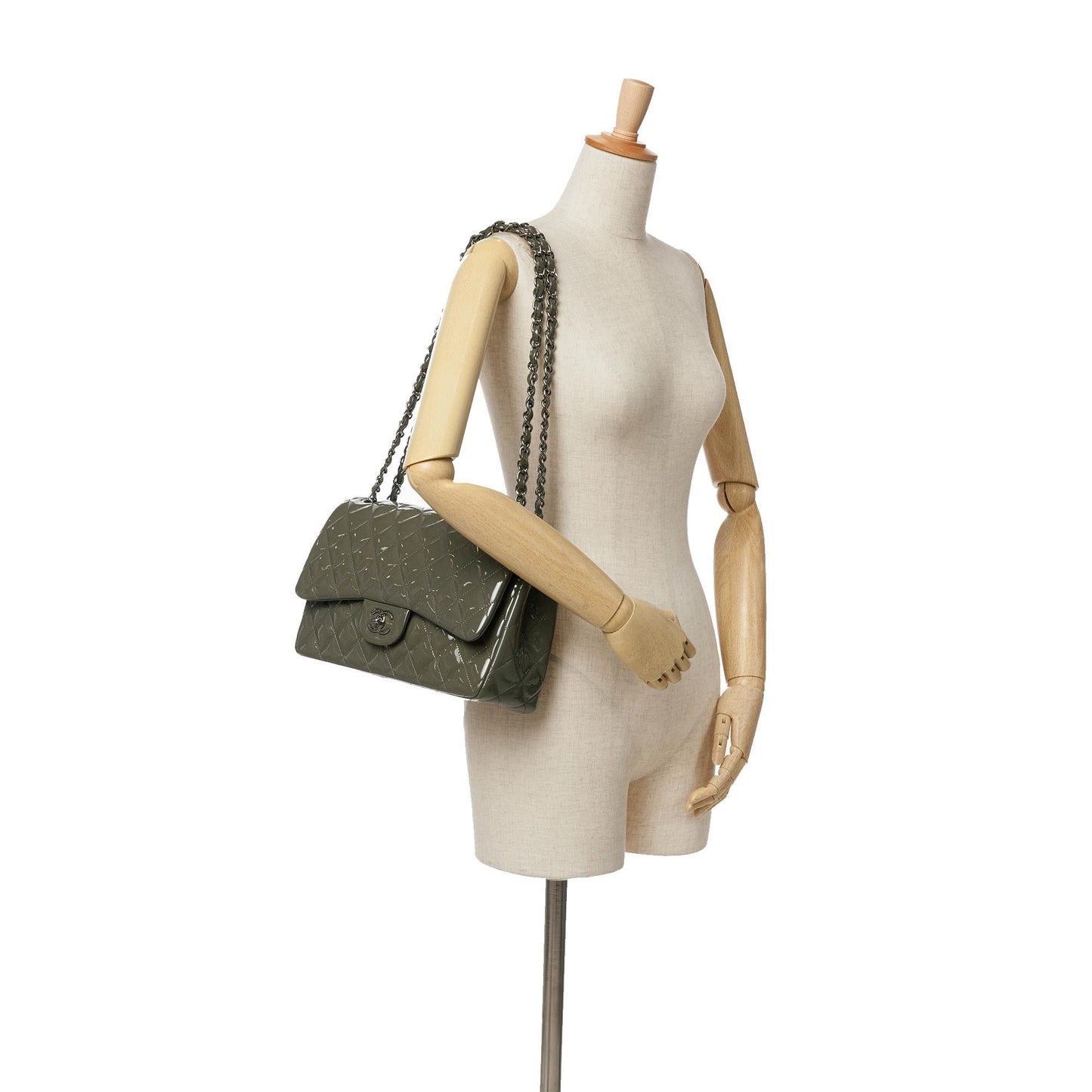 Chanel Jumbo Classic Patent Double Flap