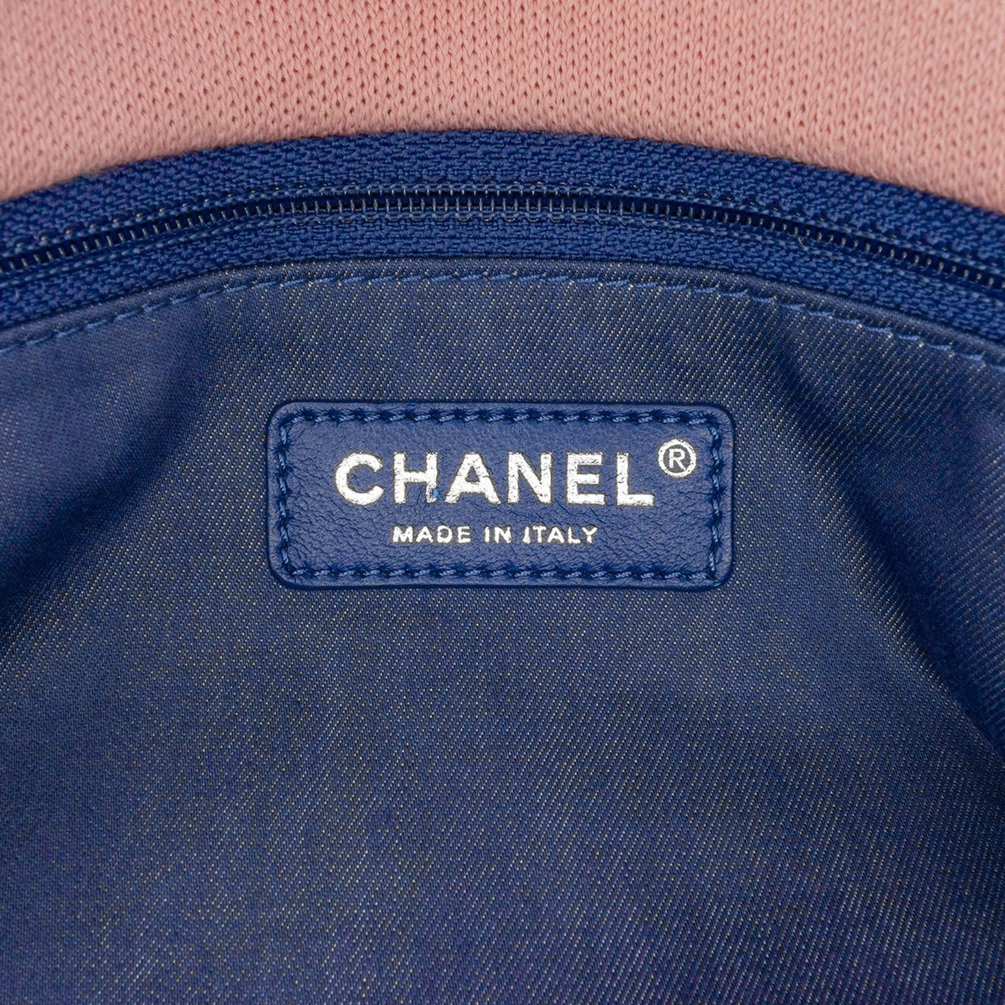 Chanel Jumbo Stripe Jersey Felt and Rope Flap
