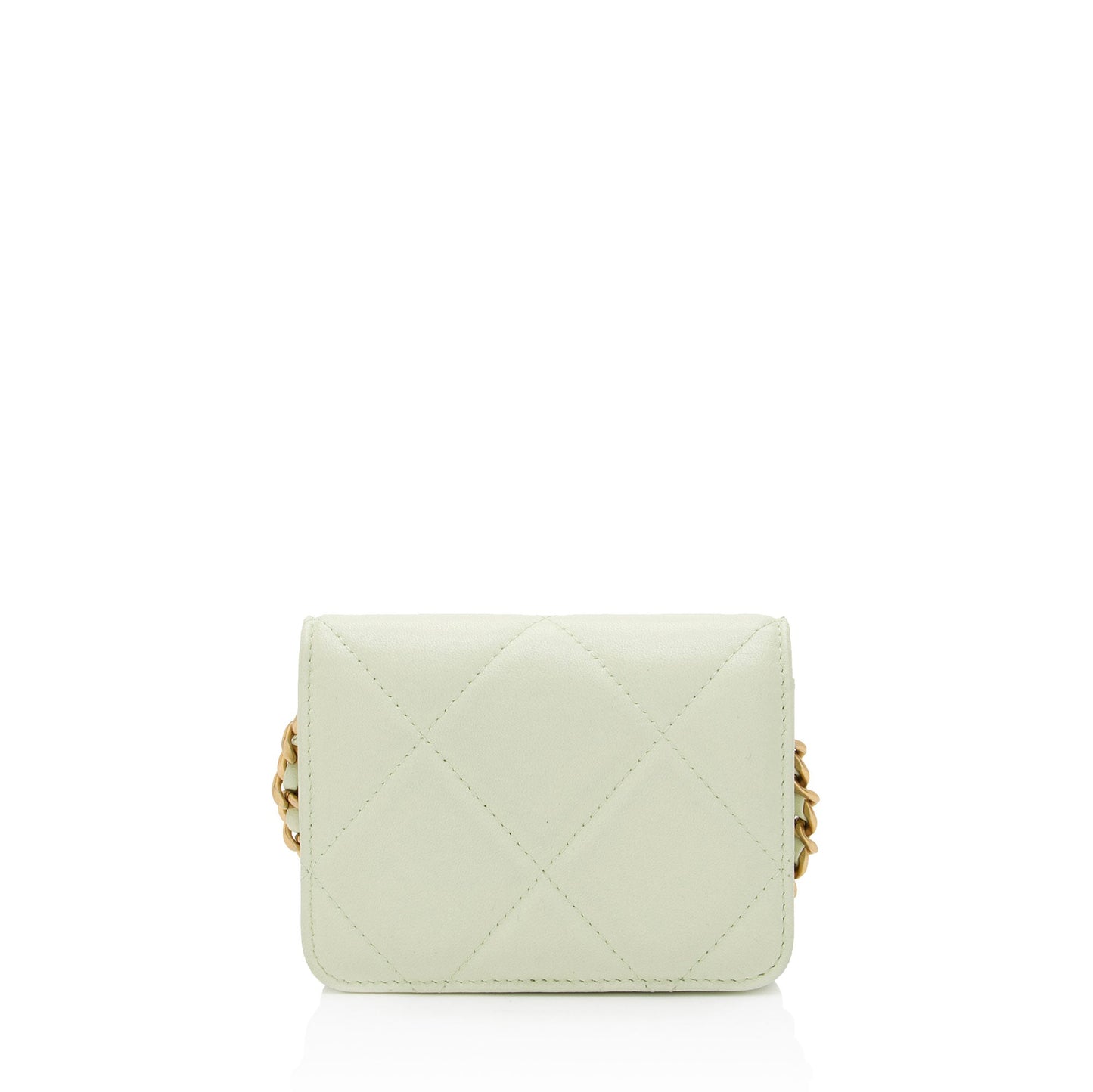 Chanel Lambskin 19 Flap Coin Purse on Chain