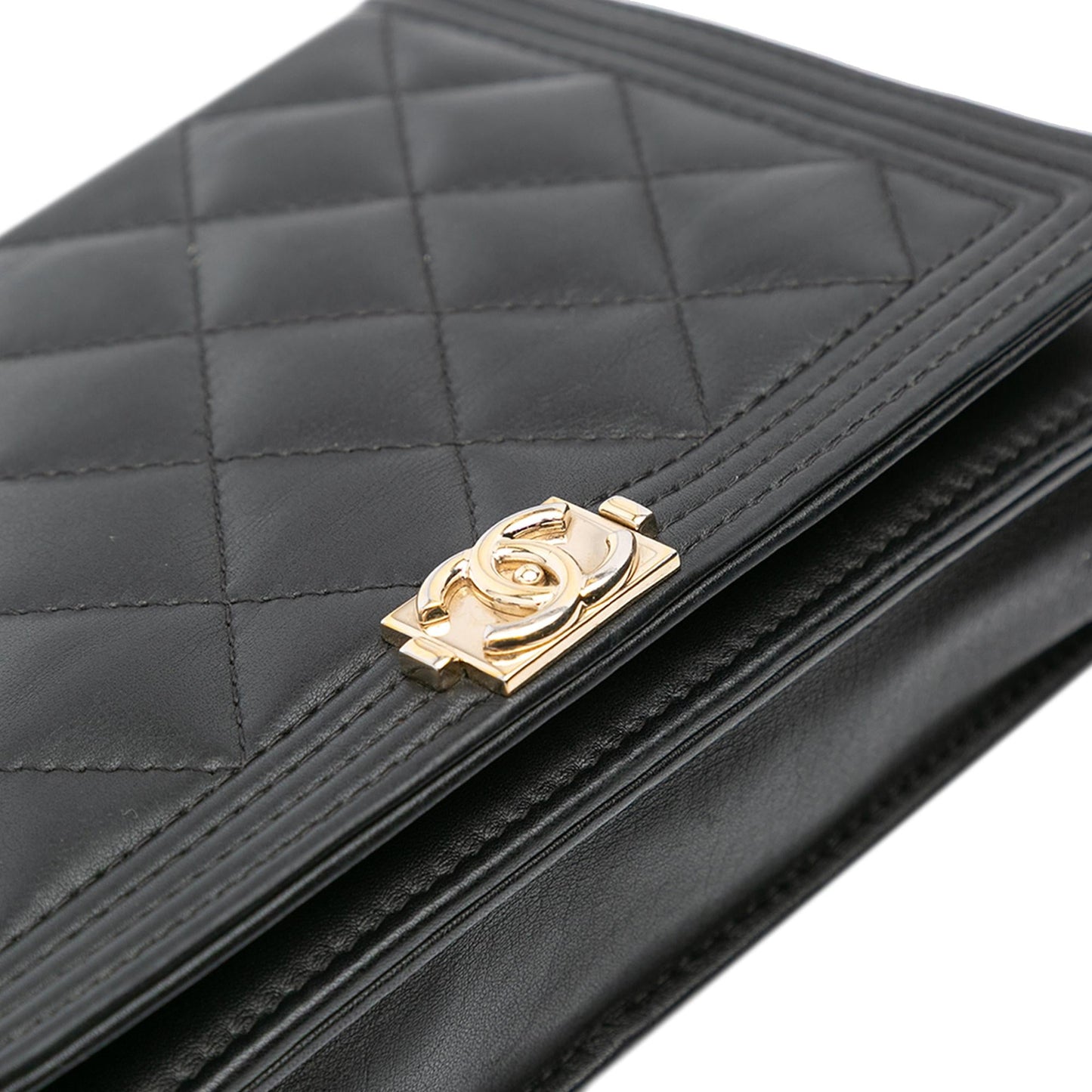 Chanel Lambskin Boy Wallet On Chain