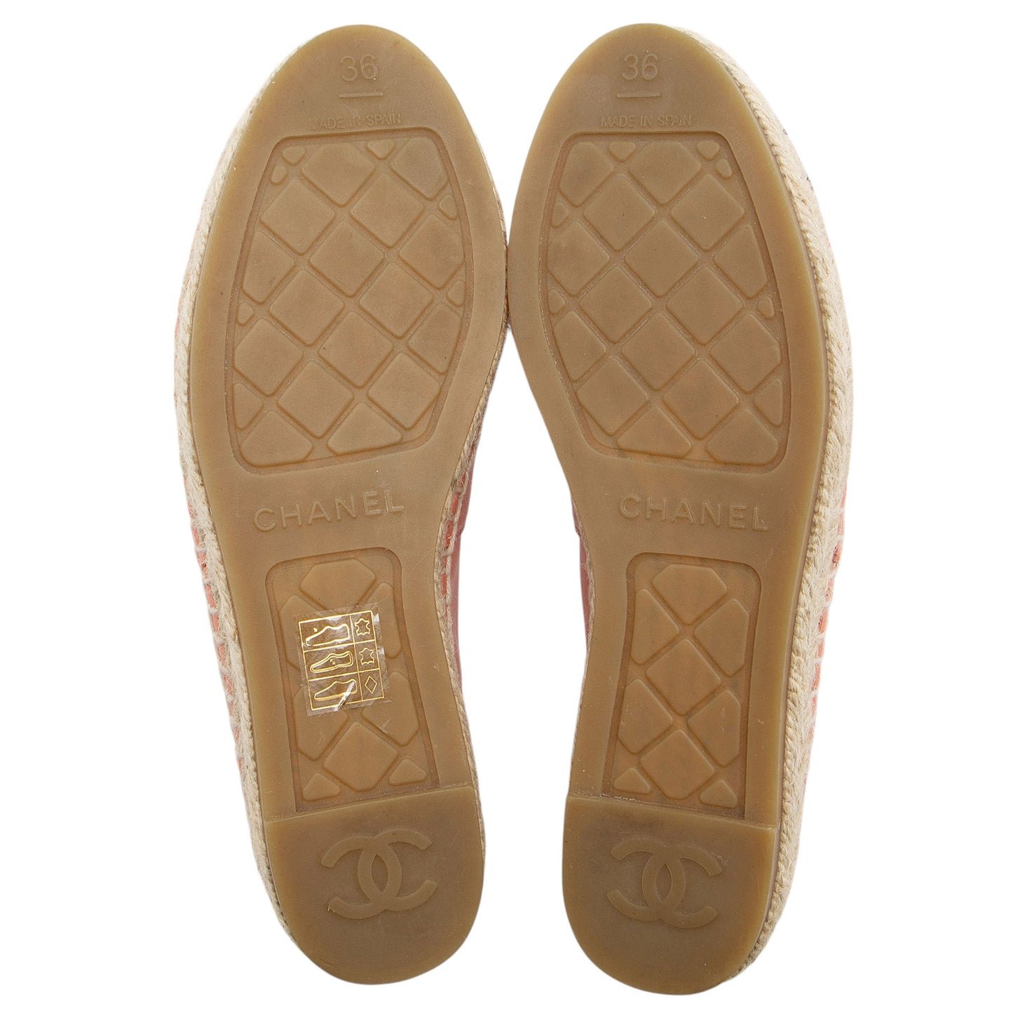 Chanel Lambskin CC Espadrilles - Size 6 / 36