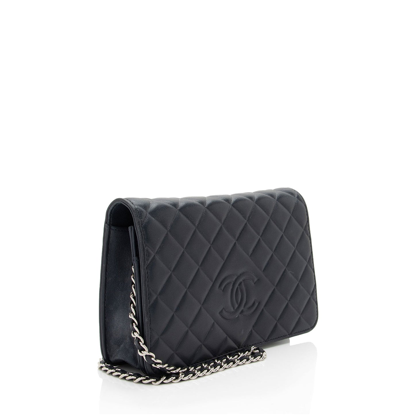Chanel Lambskin Diamond CC Wallet on Chain