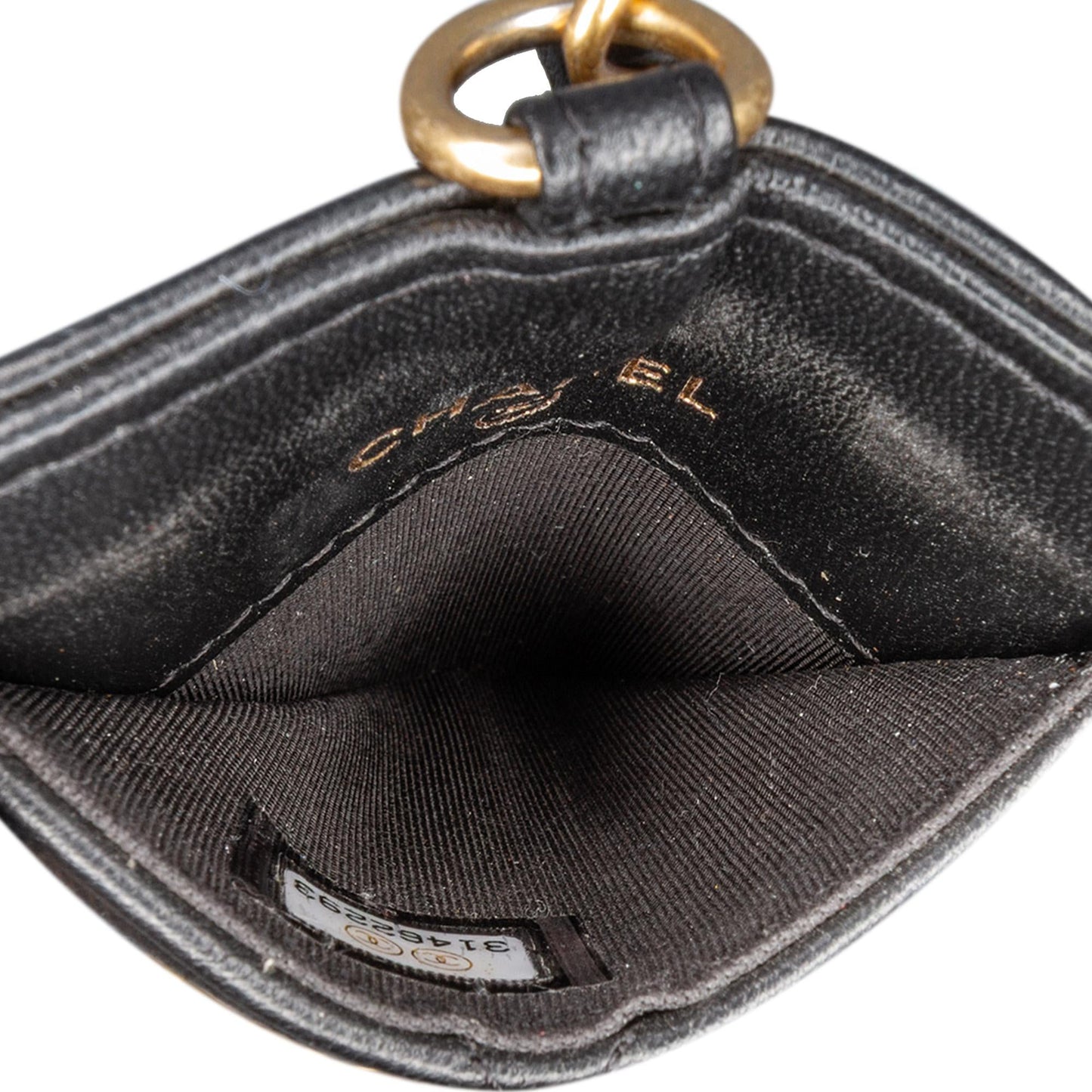 Chanel Lambskin Pearl Crown CC Wristlet Multi Pouches