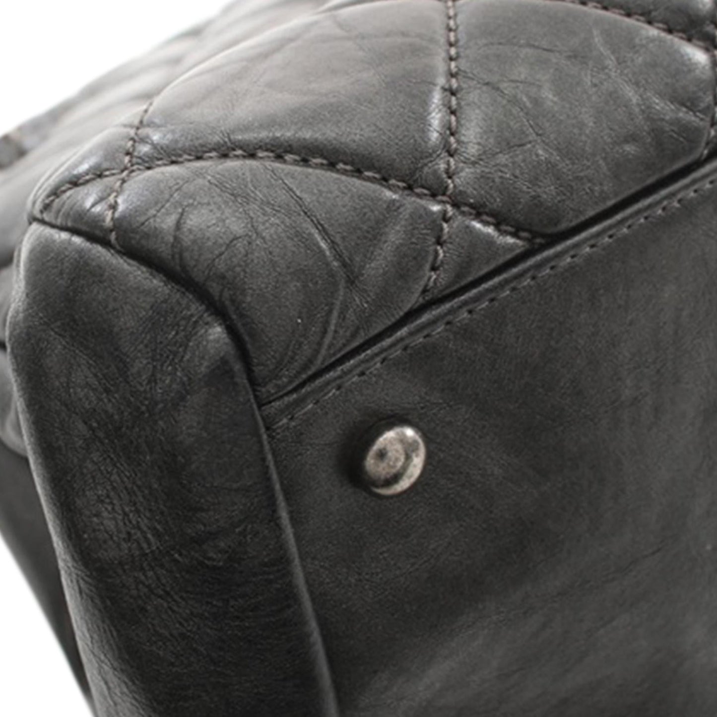 Chanel Large Aged Calfskin Just Mademoiselle Bowling Bag