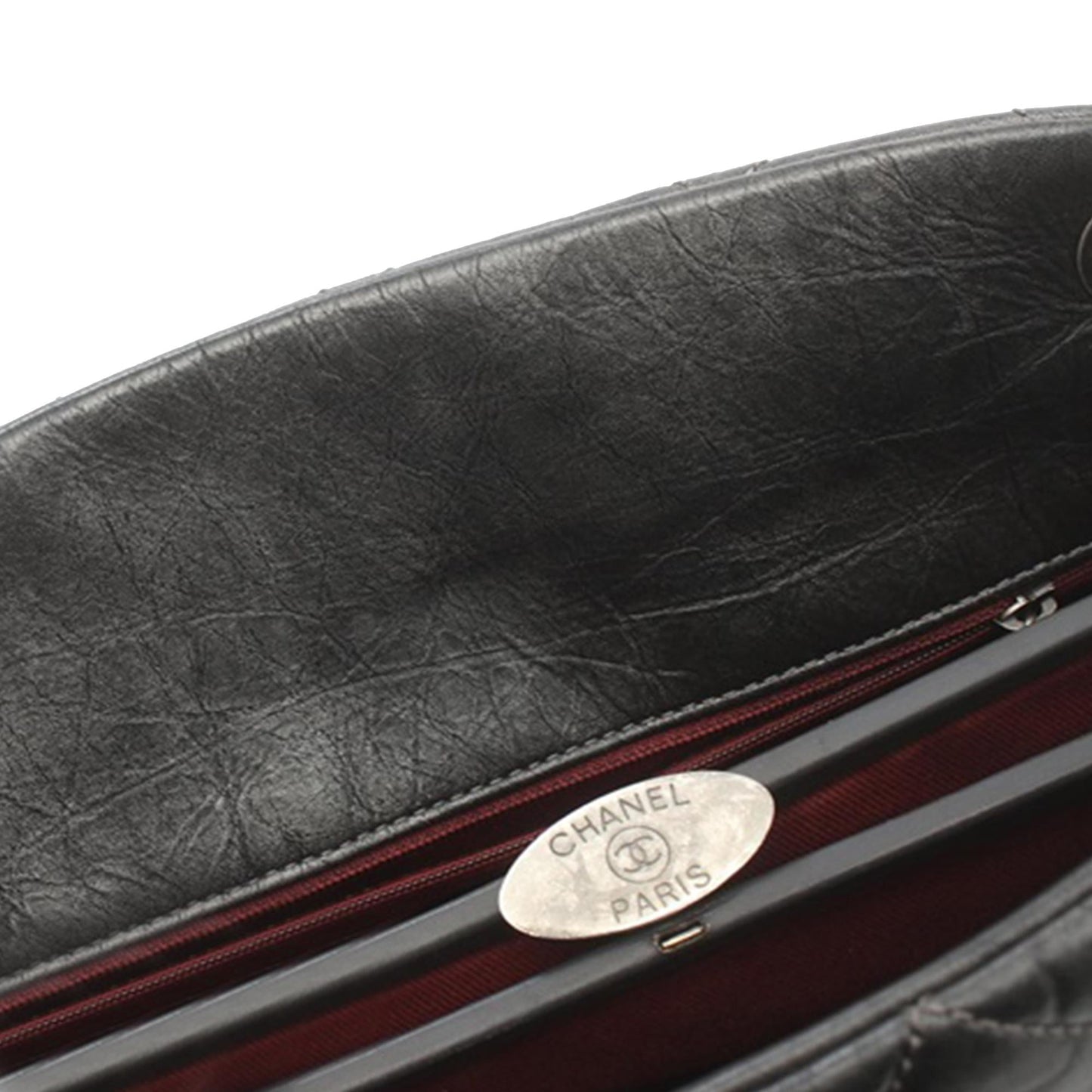 Chanel Large Aged Calfskin Just Mademoiselle Bowling Bag