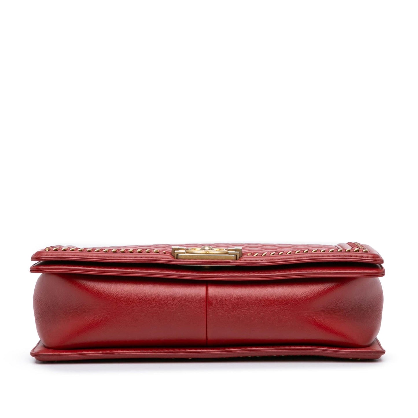 Chanel Large Calfskin Boy Chain Around Top Handle Flap (SHG-PLnRDp)