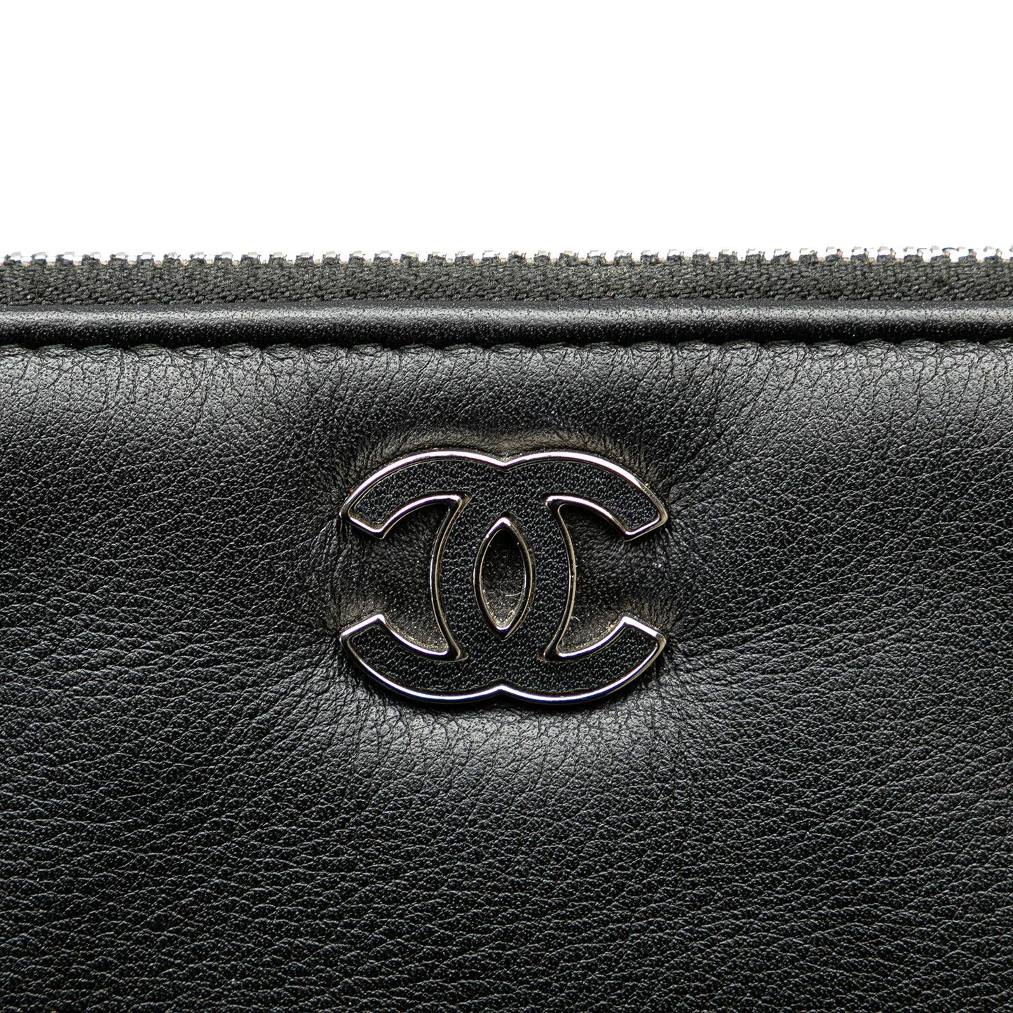 Chanel Large Diagonal Chevron Calfskin Tassel O Case Clutch