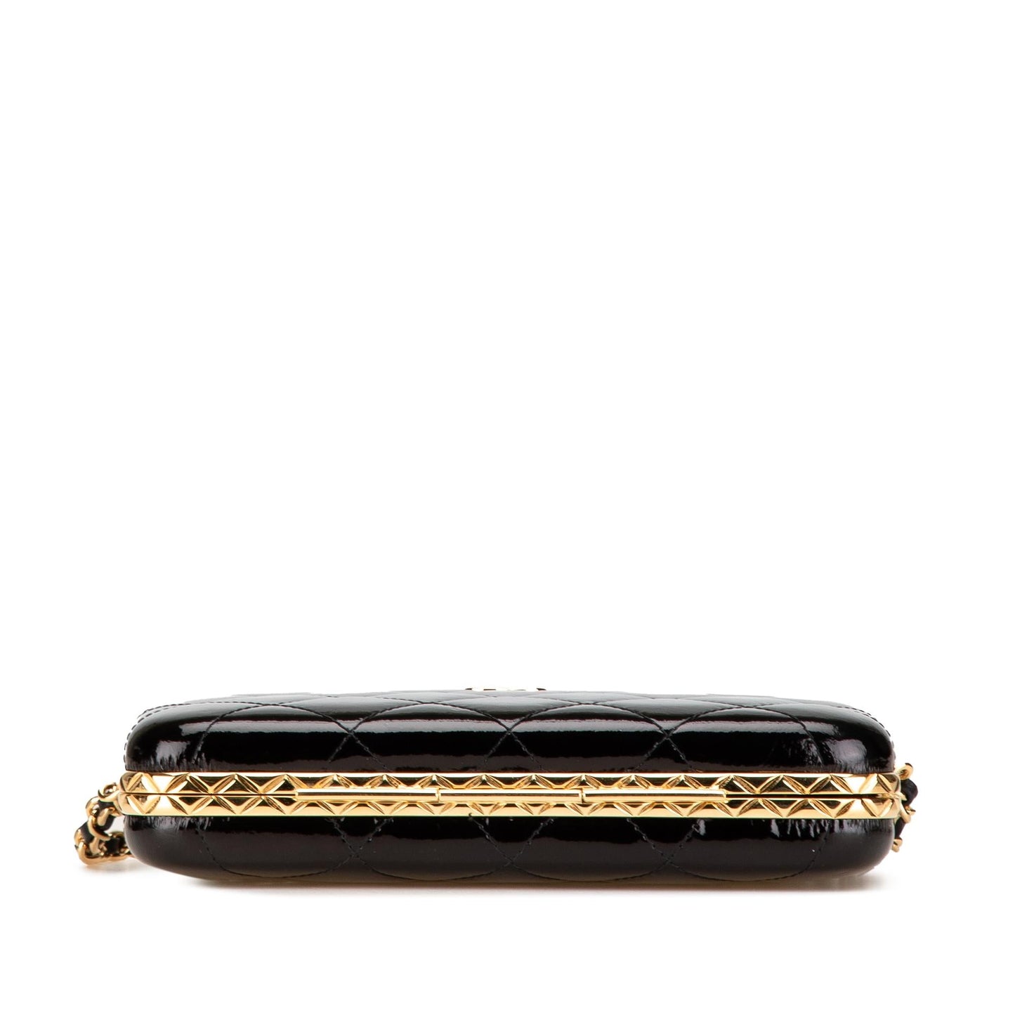 Chanel Large Glazed Goatskin Box With Chain